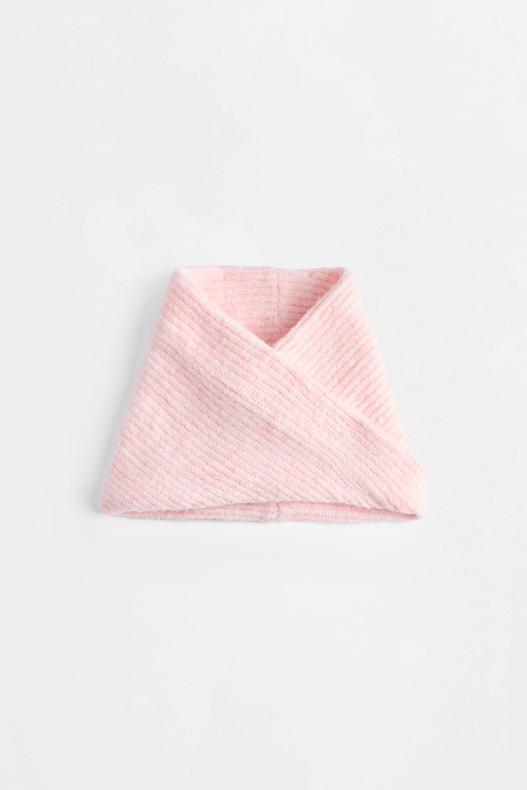 Ribbed knit snood — PINK