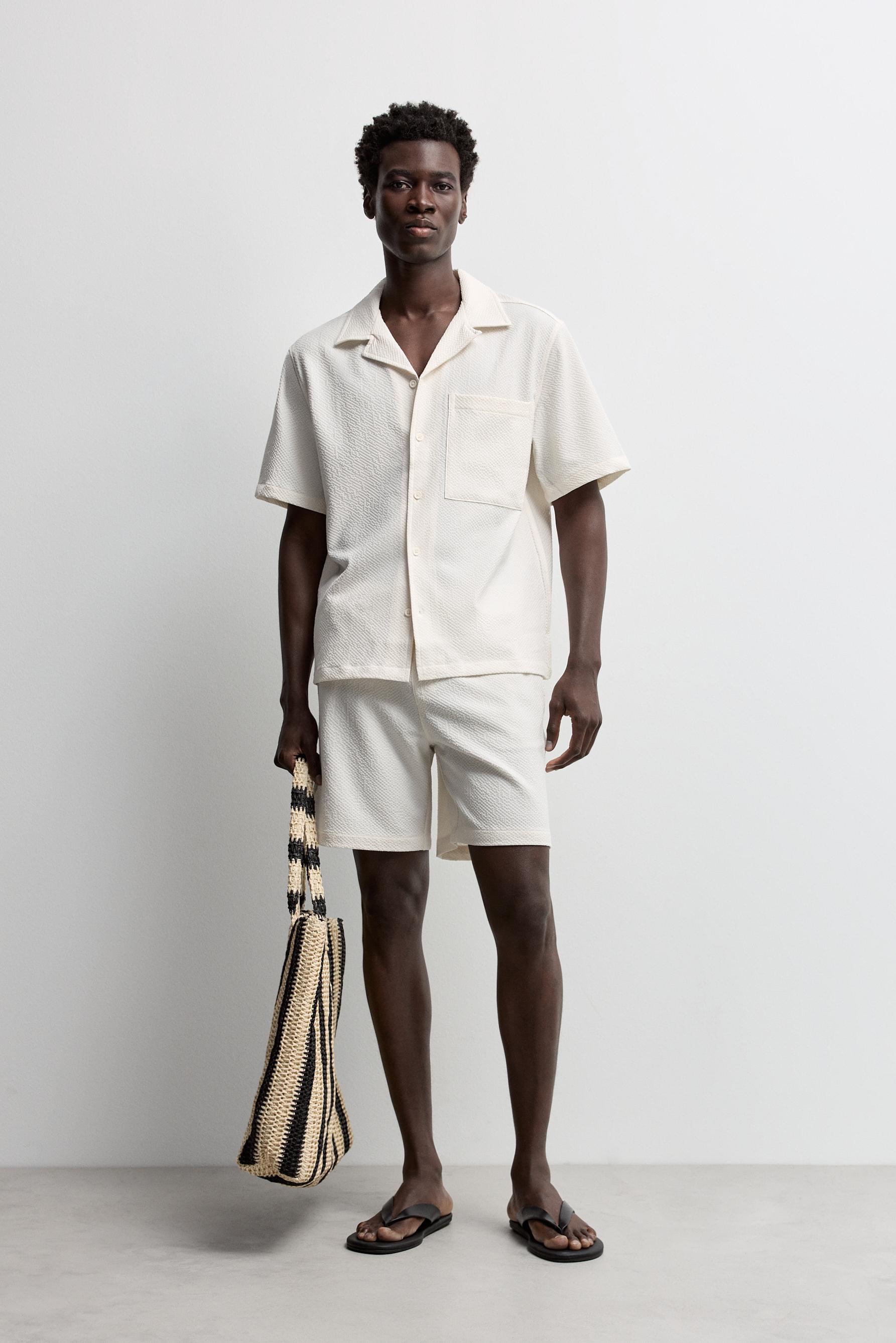 Seersucker shirt — OFF WHITE