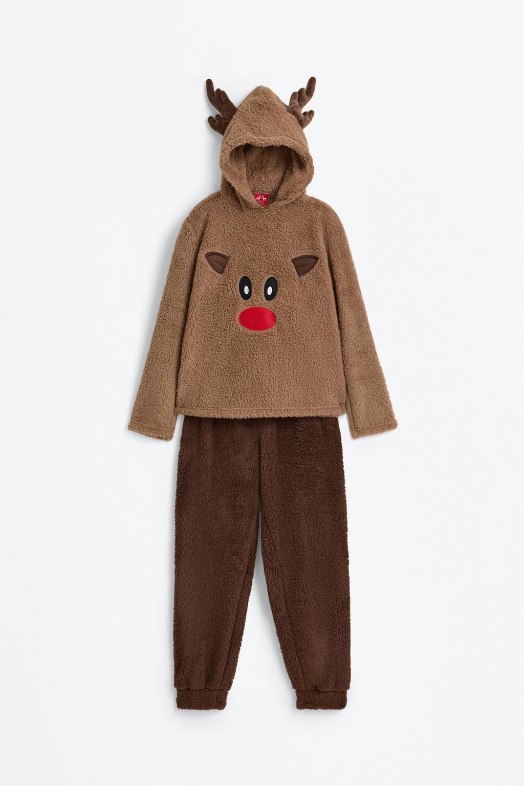 Mujer | Pijama reno pelito con capucha