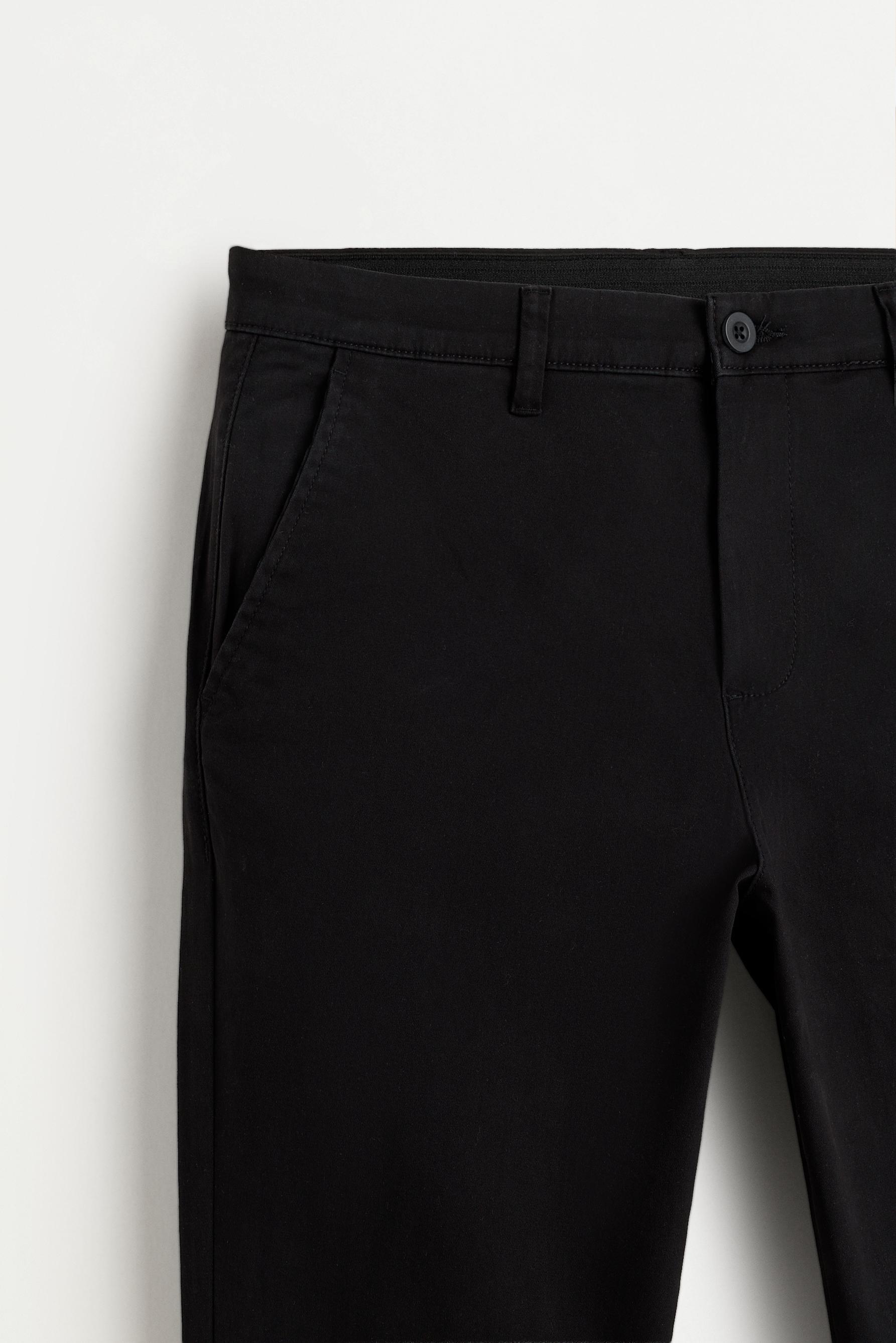 Skinny chino trousers — BLACK