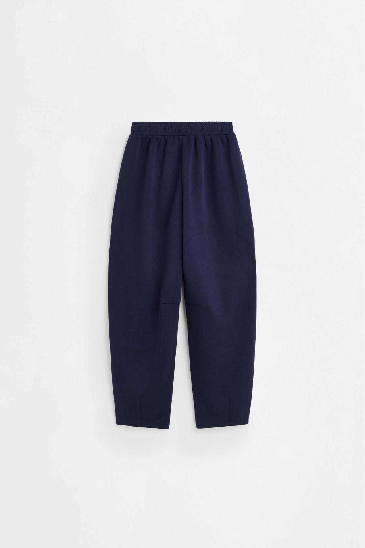 Flowing trousers with piping — NAVY