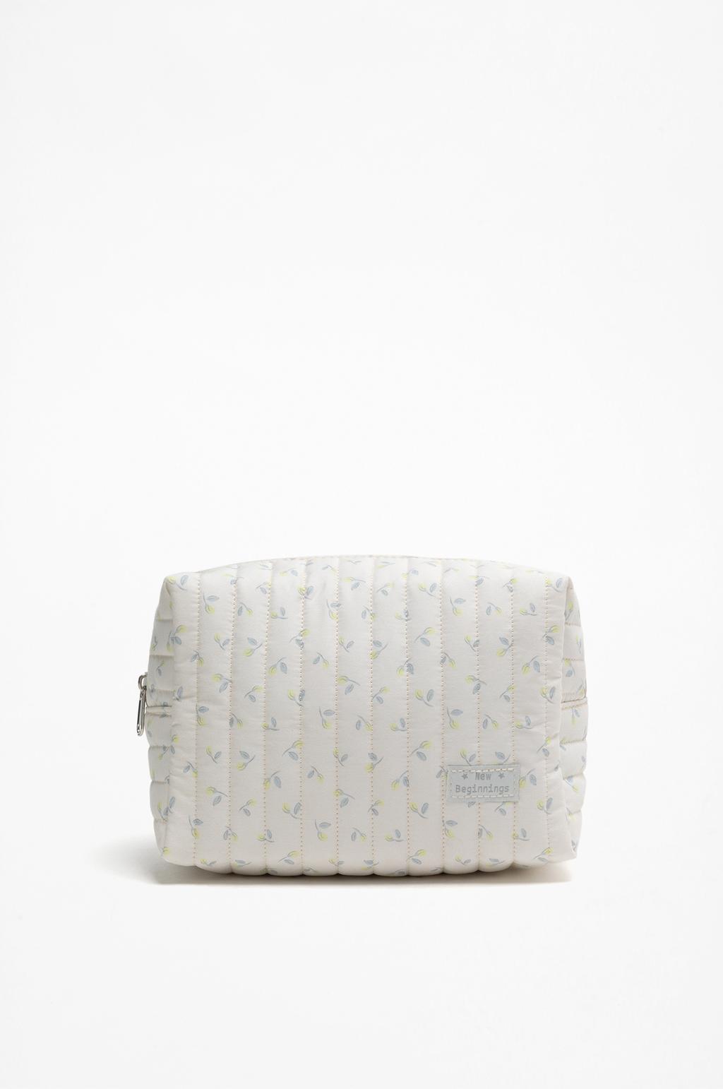 Quilted floral toiletry-bag style maternity bag