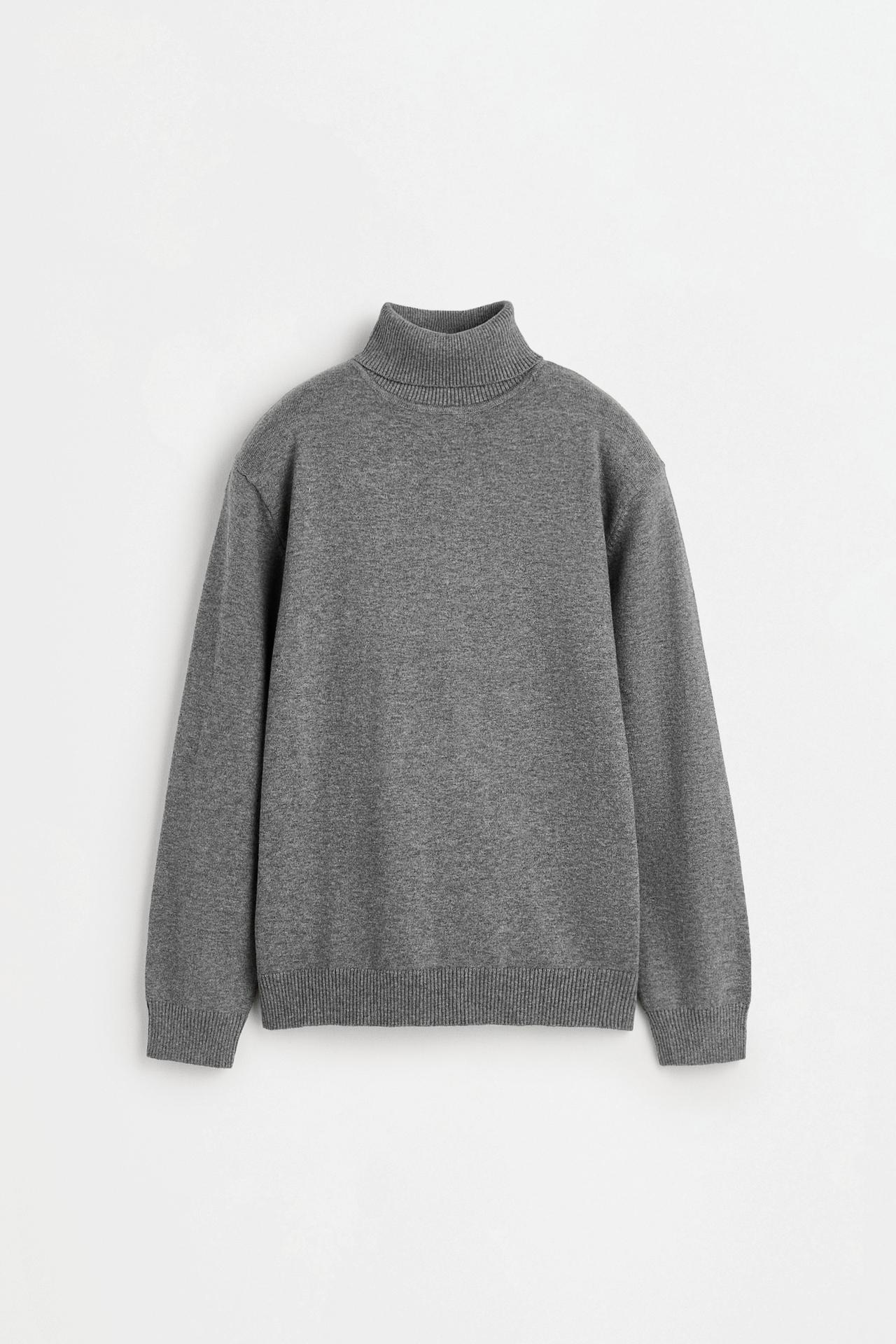 Roll neck sweater — GREY MARL