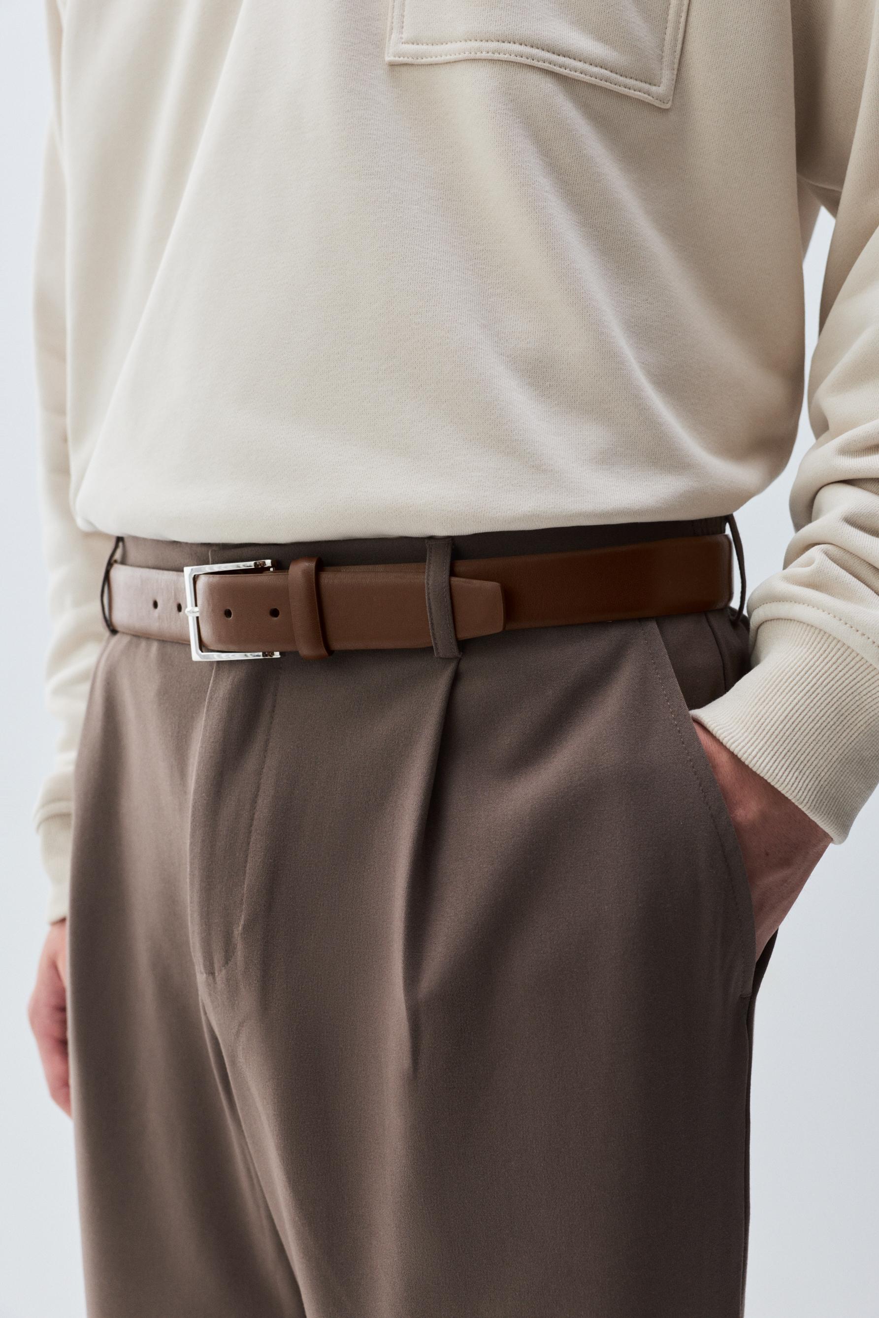 Basic dress belt — BROWN