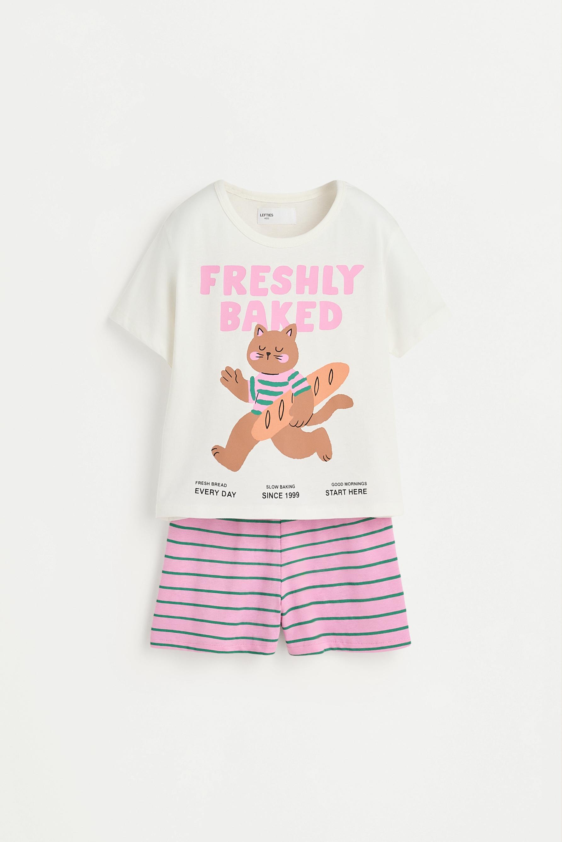 Short printed pyjamas — FUCHSIA
