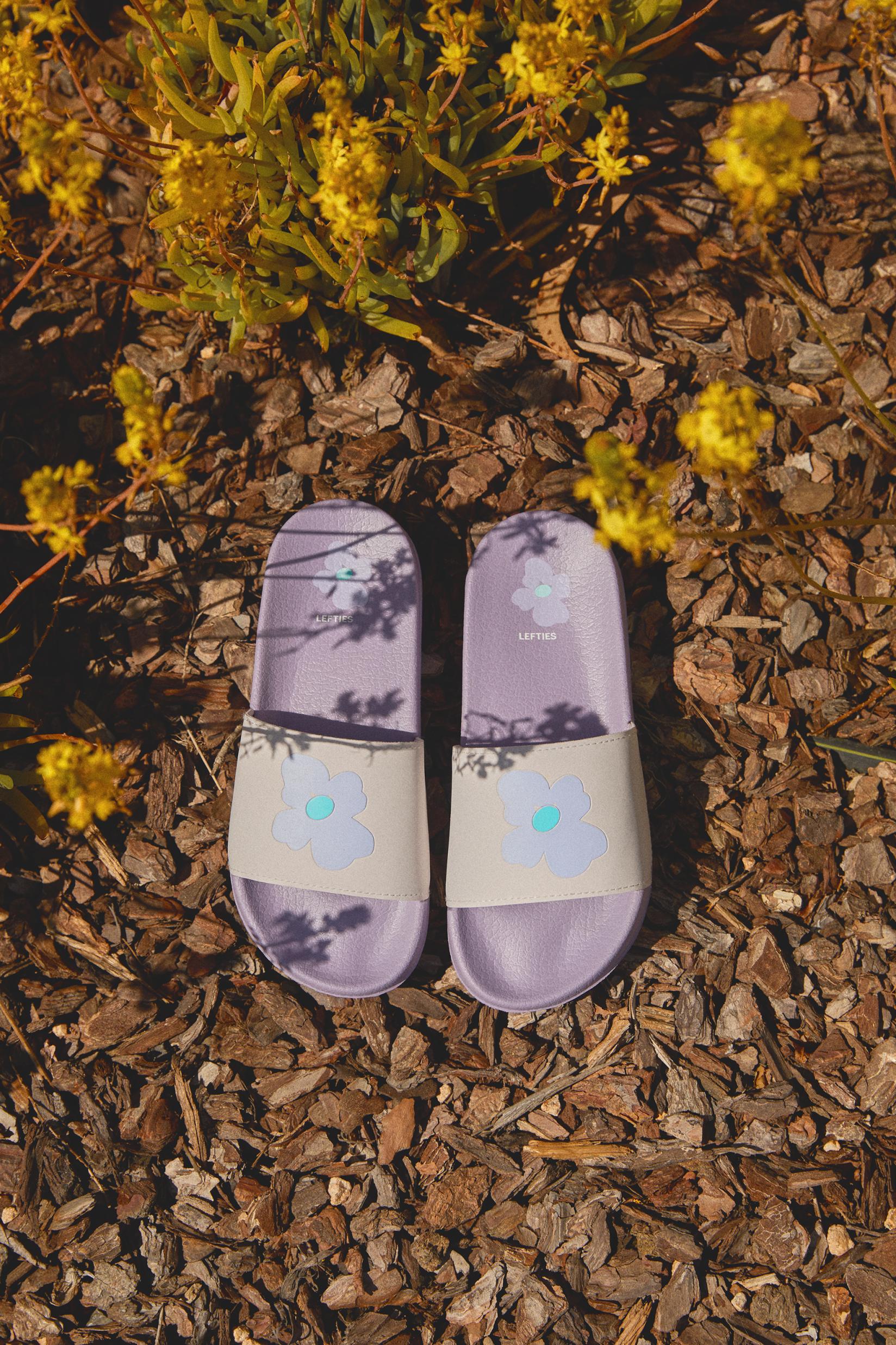 Floral slides — MAUVE