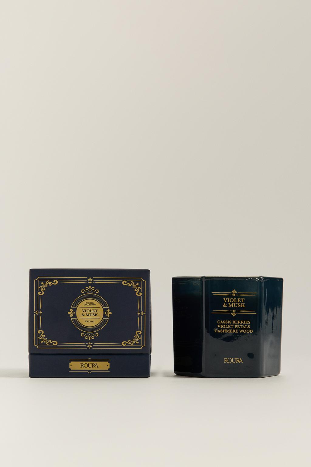 Vela aromática Violet & Musk - Roura 180 gr