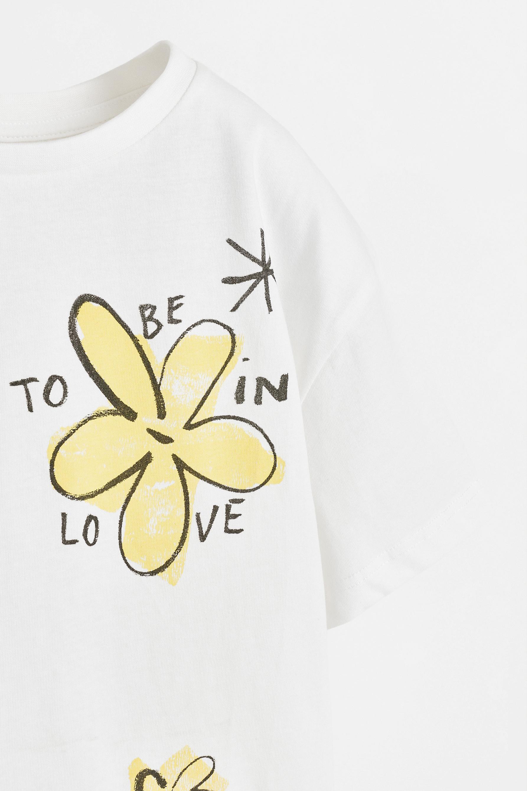 Printed T-shirt — PINKISH WHITE