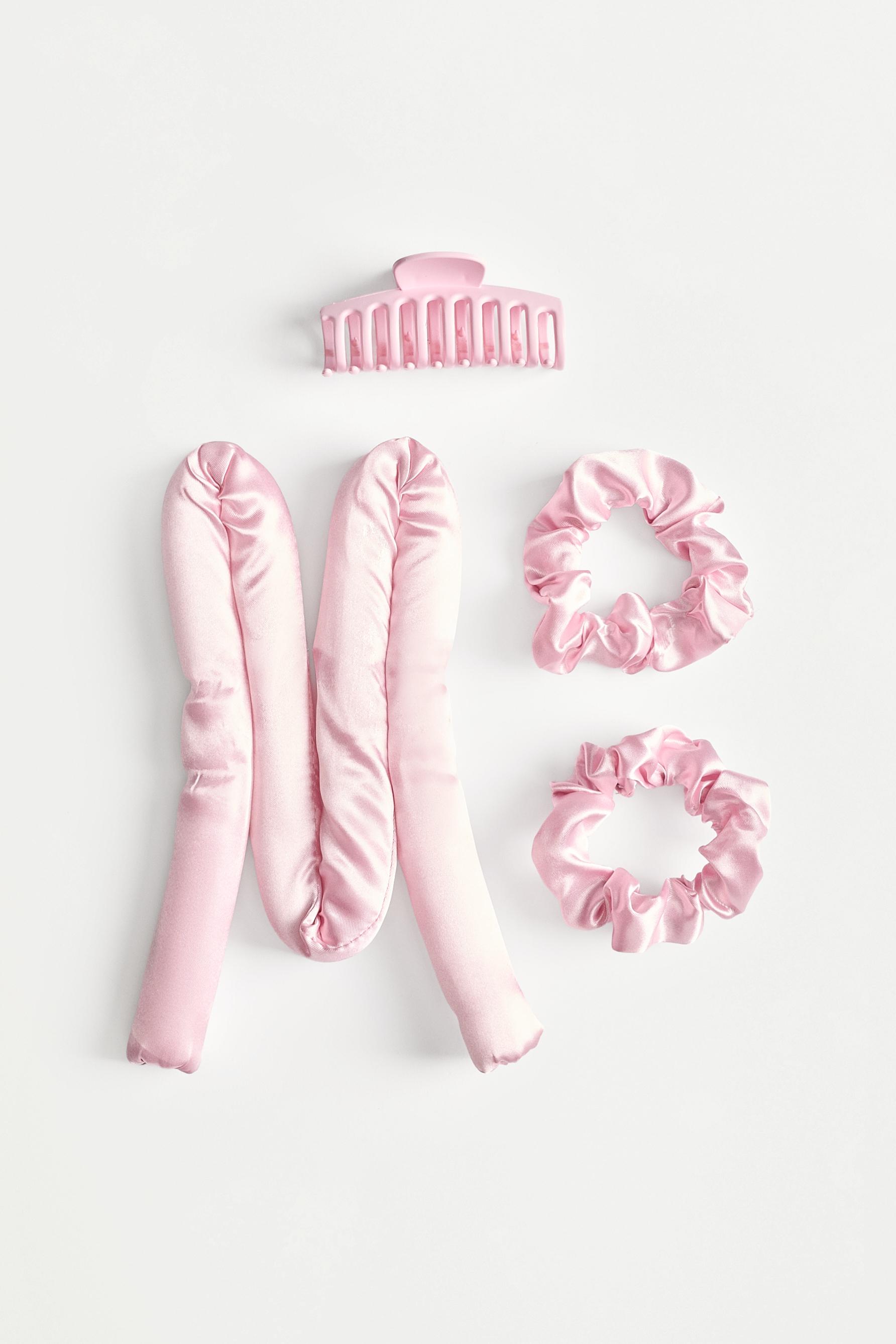 Heatless hair curler set — CHALK PINK