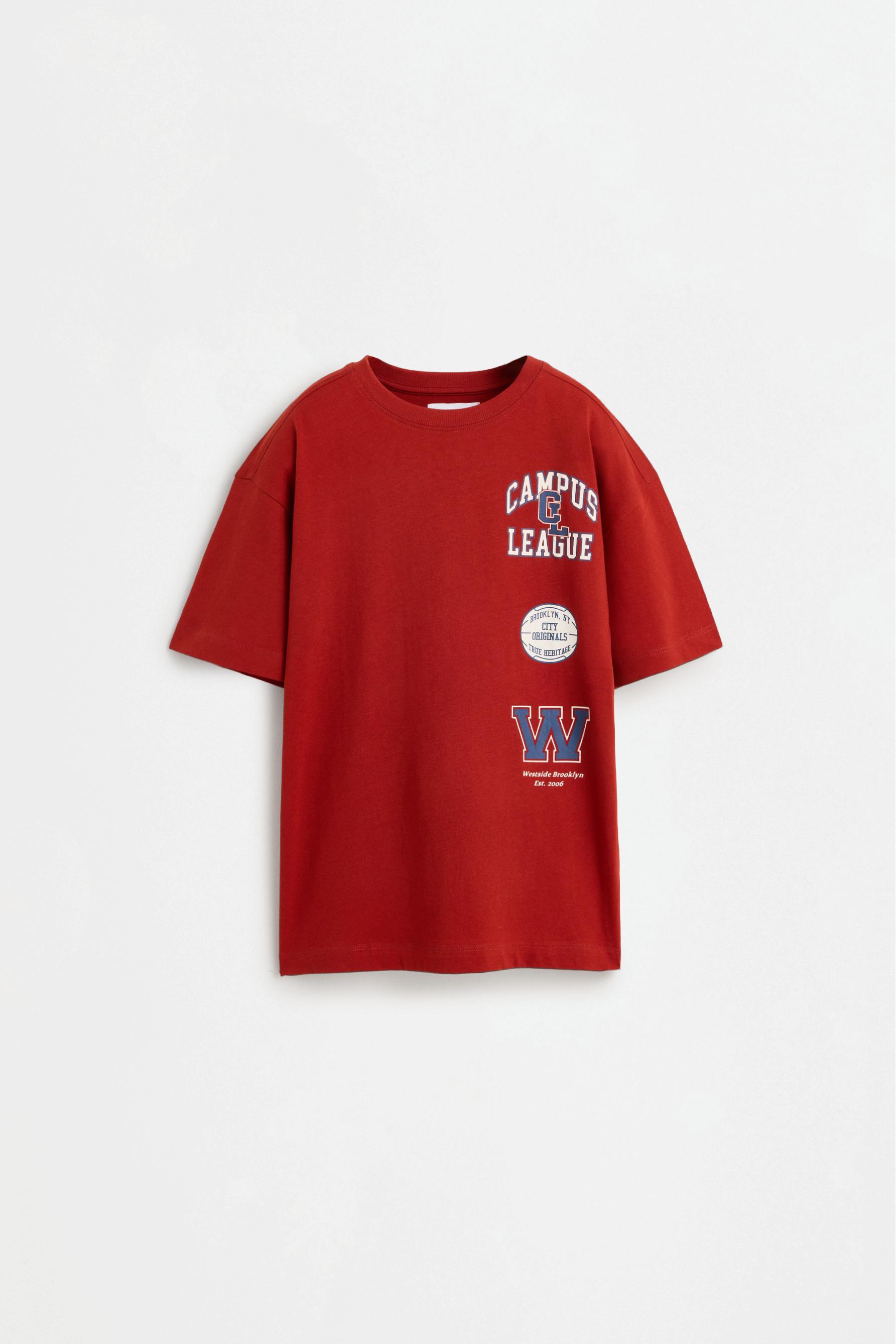 Printed T-shirt — DARK PINK