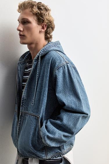 Hooded denim jacket — INDIGO 5