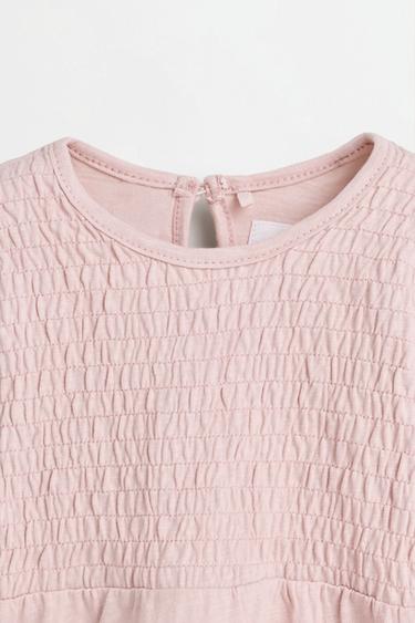 Smocked T-shirt — PINK 3