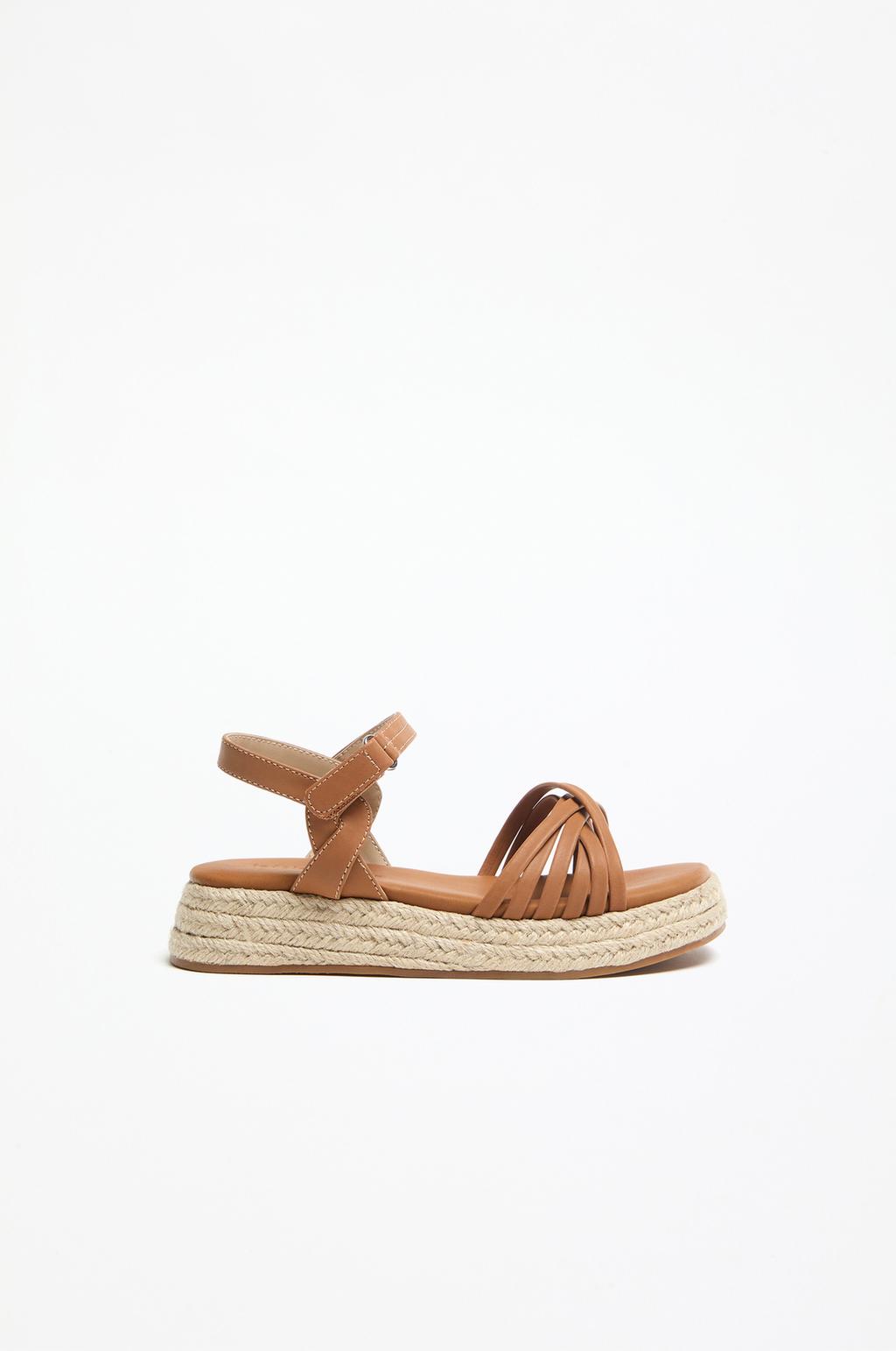 Strappy jute sandals