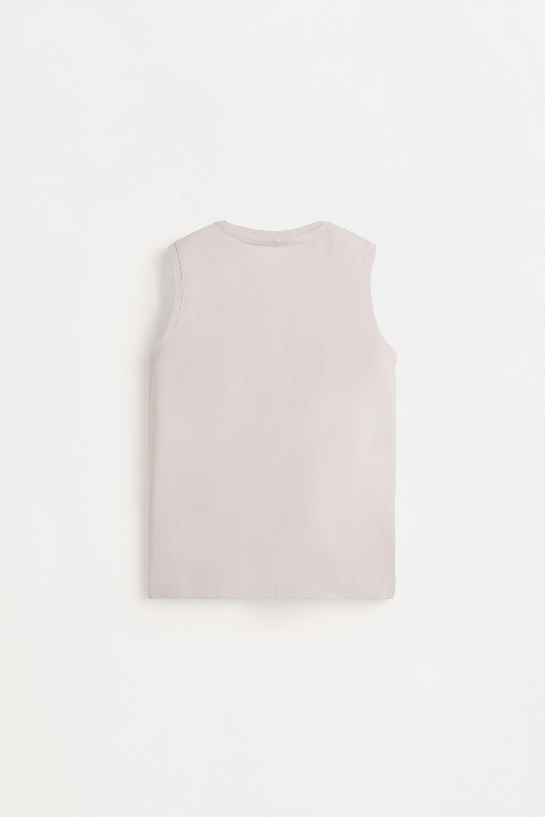 Pack of 2 assorted sleeveless T-shirts — PALE KHAKI