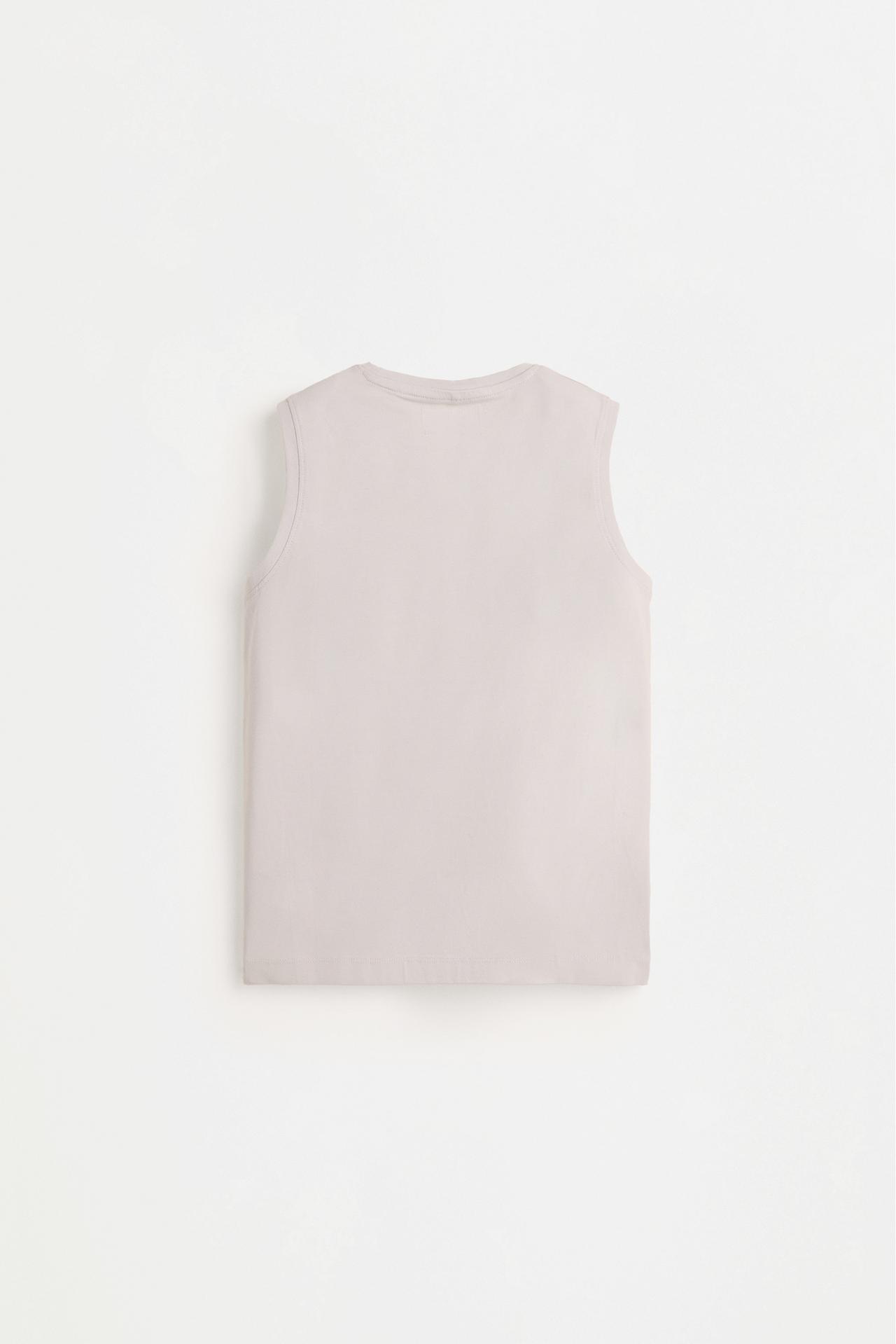 Pack of 2 assorted sleeveless T-shirts — PALE KHAKI
