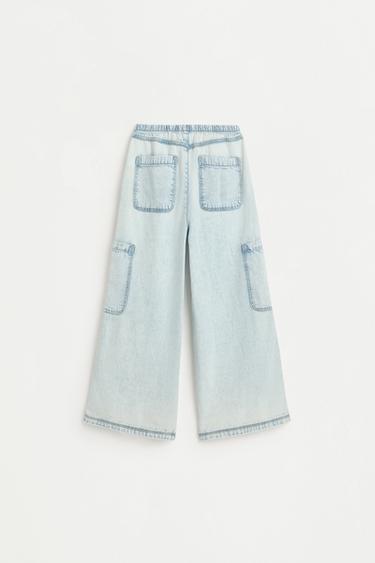 Wide-leg cargo jeans — FADED SKY BLUE 2
