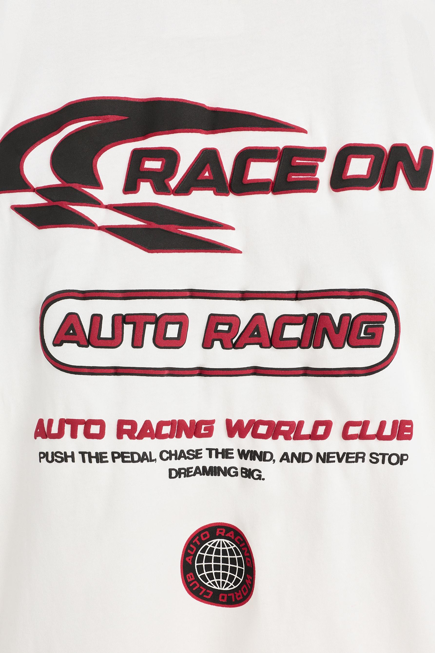 Racing print T-shirt — OFF WHITE