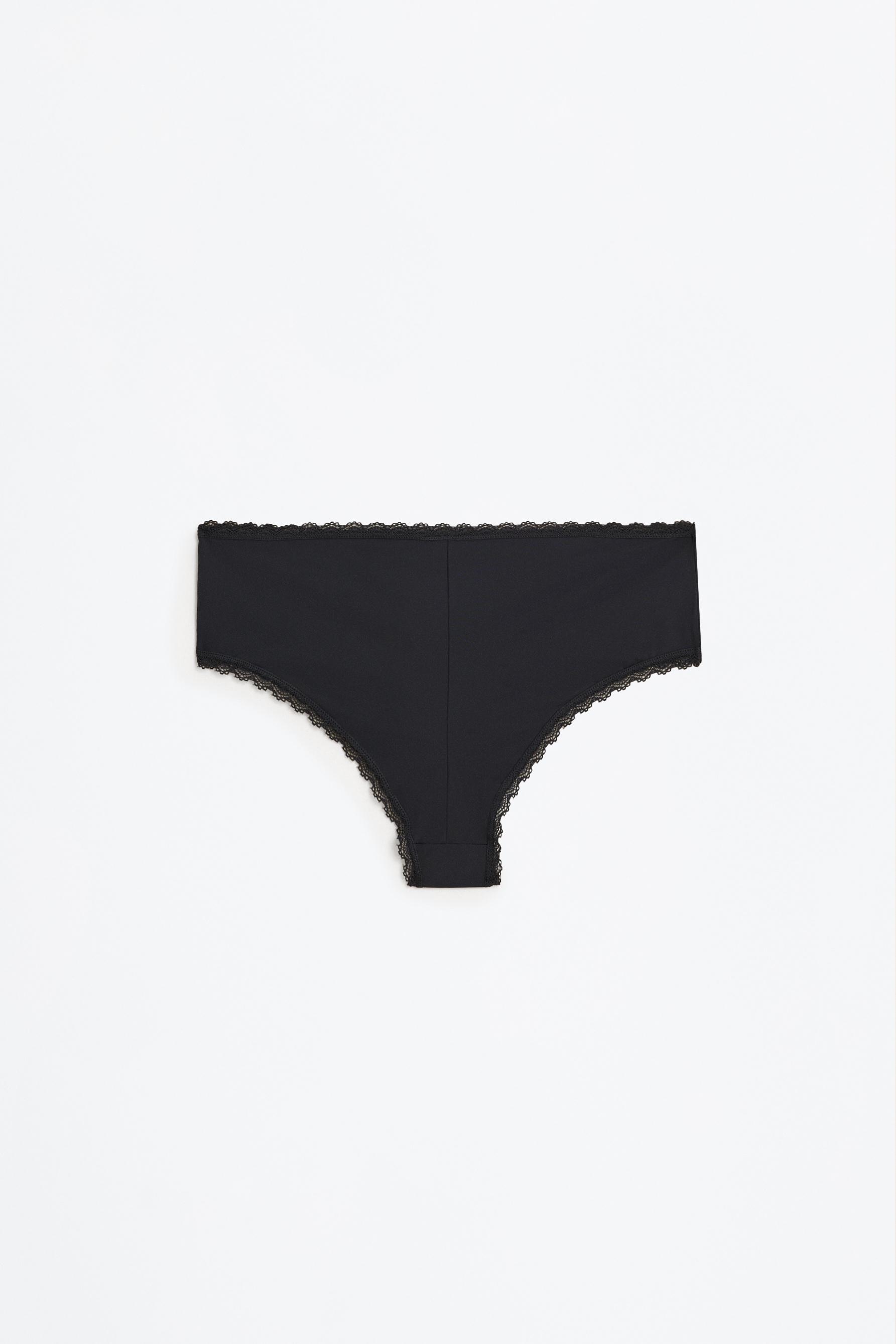 Pack of 3 microfibre hipster briefs — BLACK