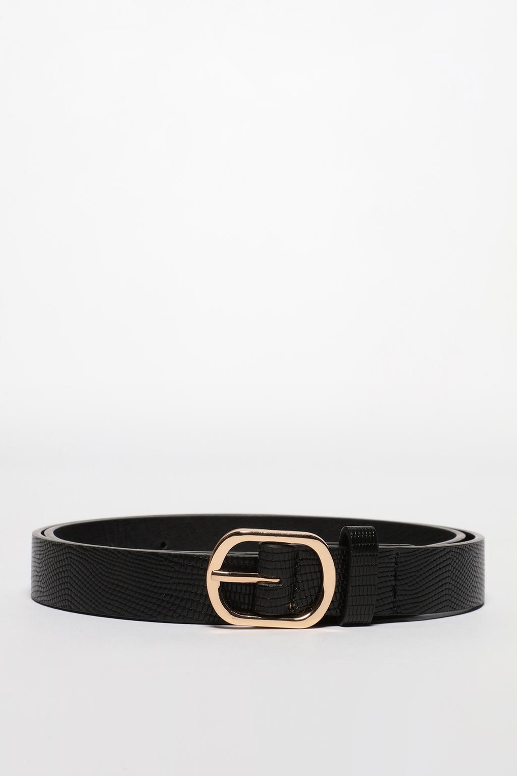 Faux leather belt