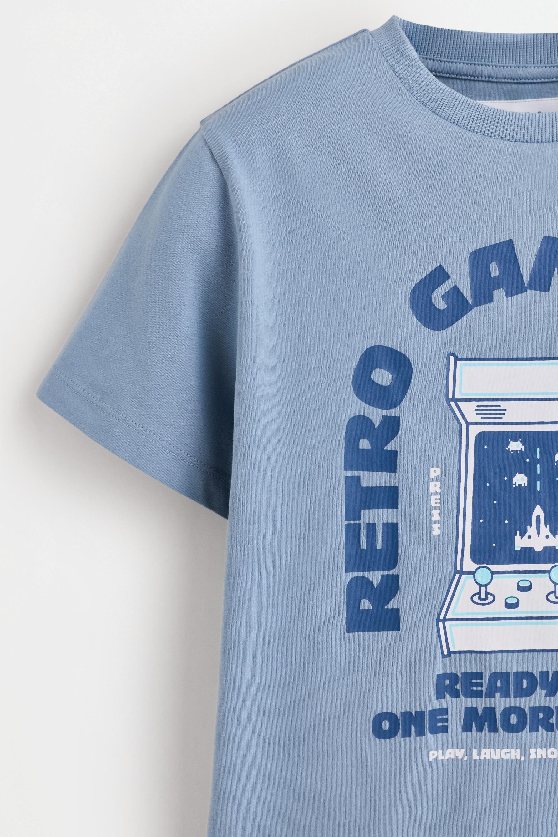 Printed pyjamas — STEEL BLUE