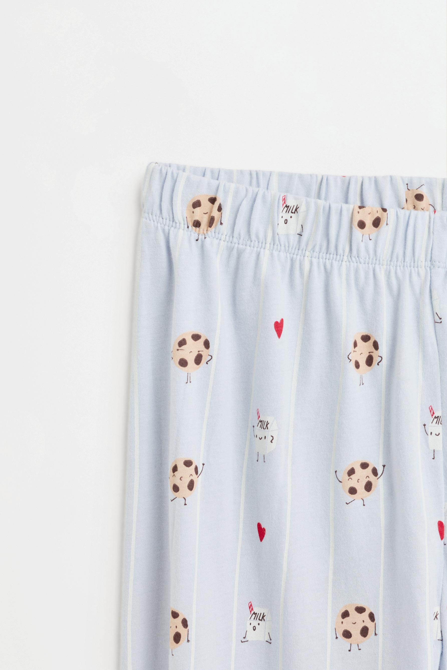 Cherry print pyjamas — PALE BLUE
