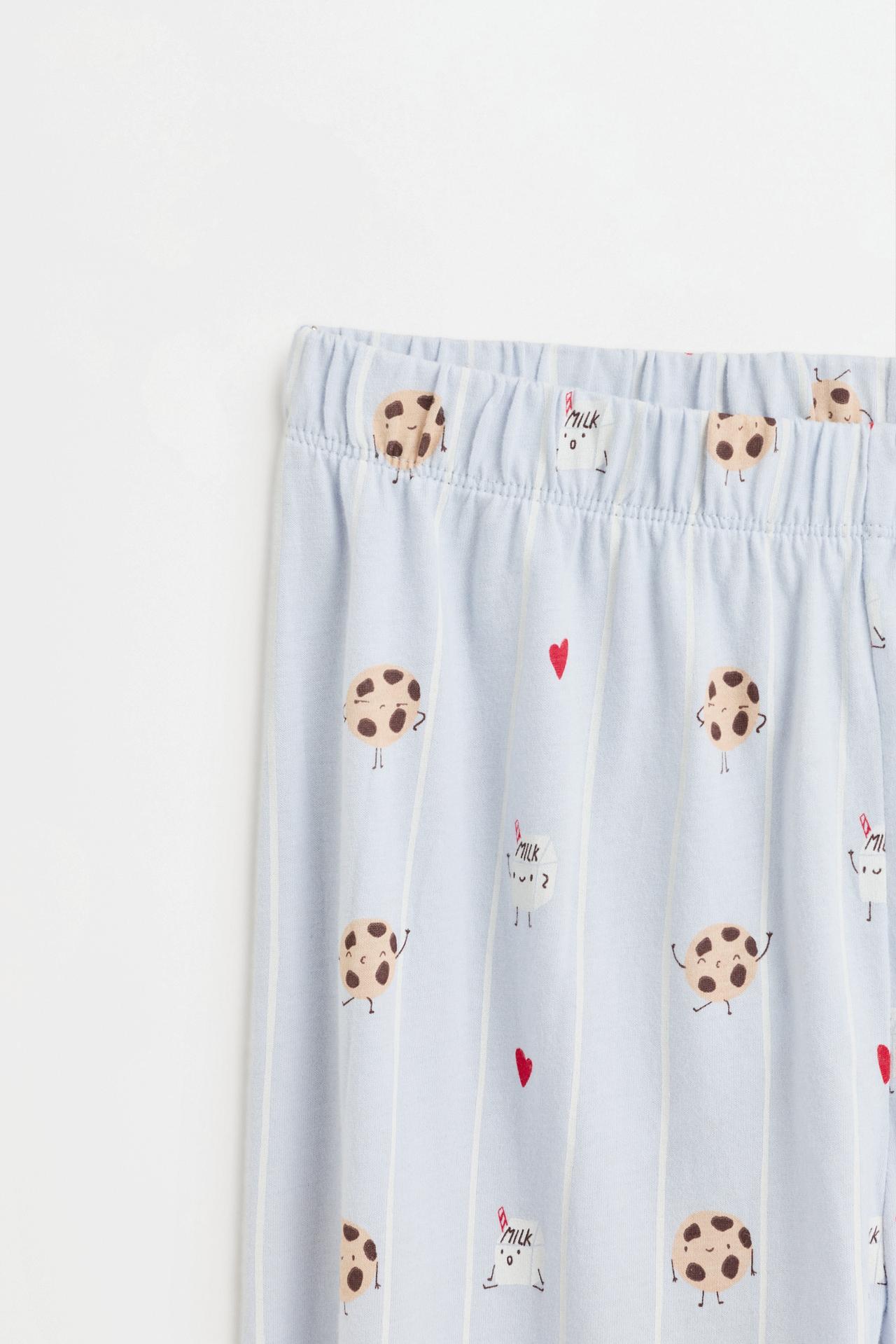 Cherry print pyjamas — PALE BLUE