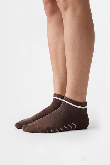 Non-slip sports ankle socks (3-pack) — CHOCOLATE 3