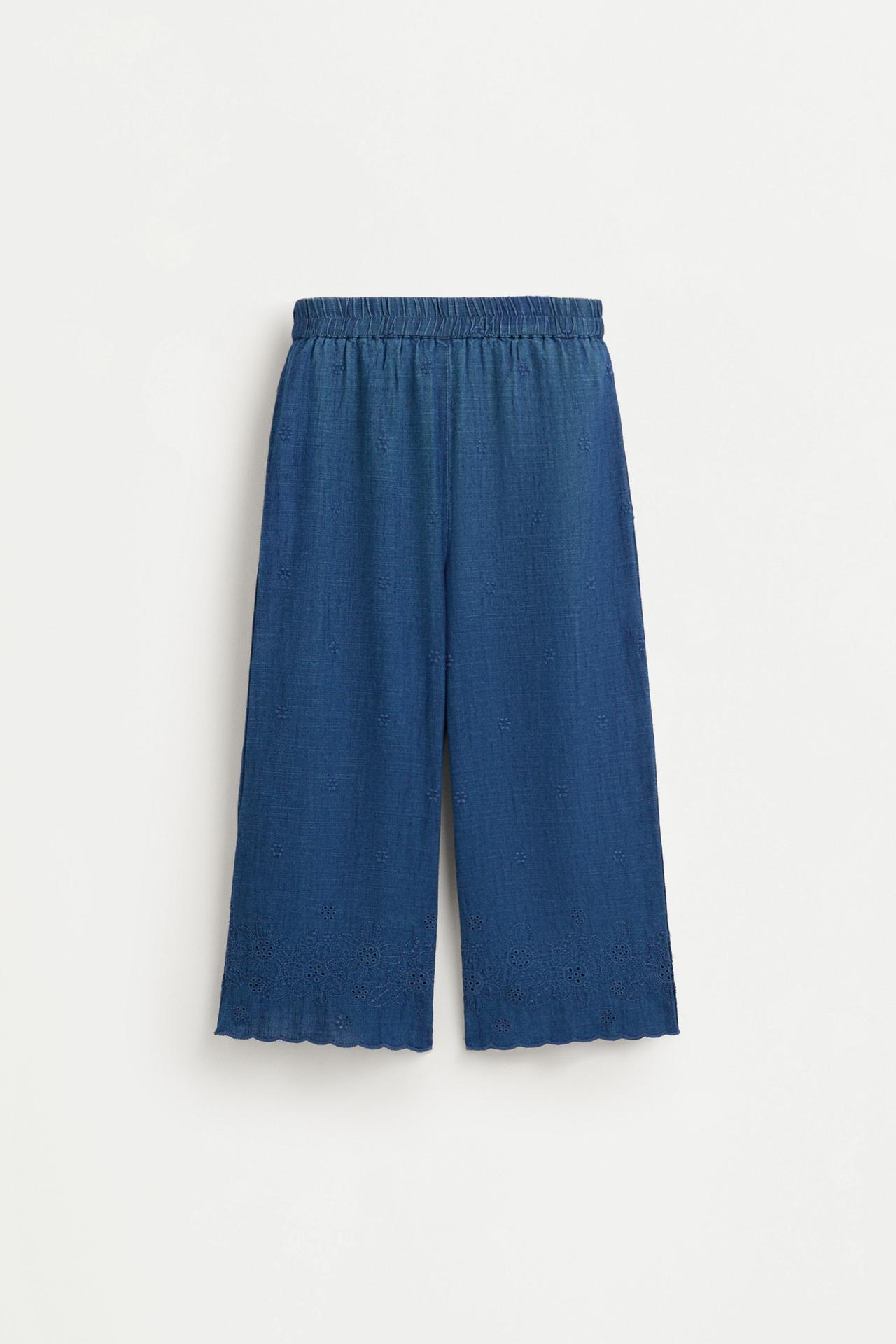Embroidered lightweight jeans — MEDIUM BLUE