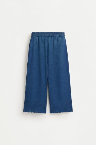 Embroidered lightweight jeans — MEDIUM BLUE 1