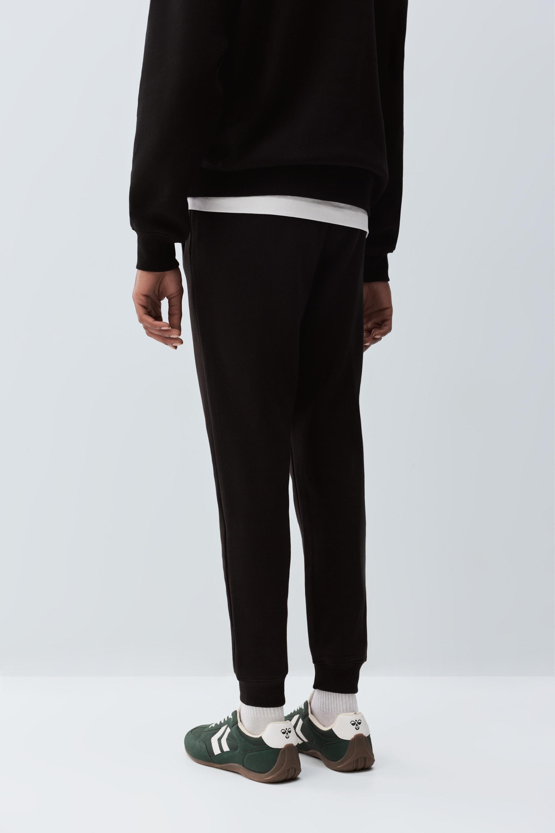 Regular fit tracksuit bottoms — BLACK
