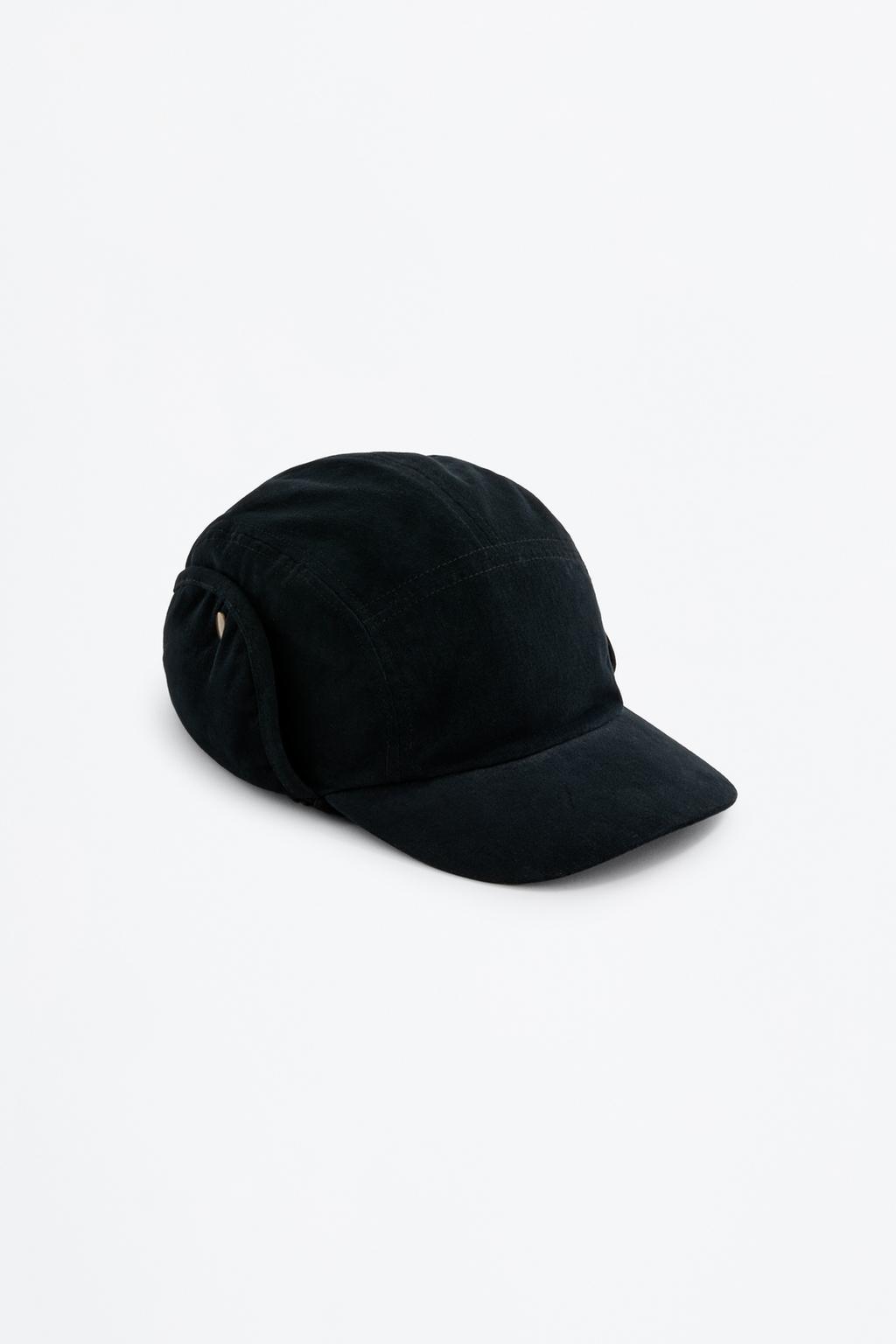 Shearling Earmuff Neck Flap Cap