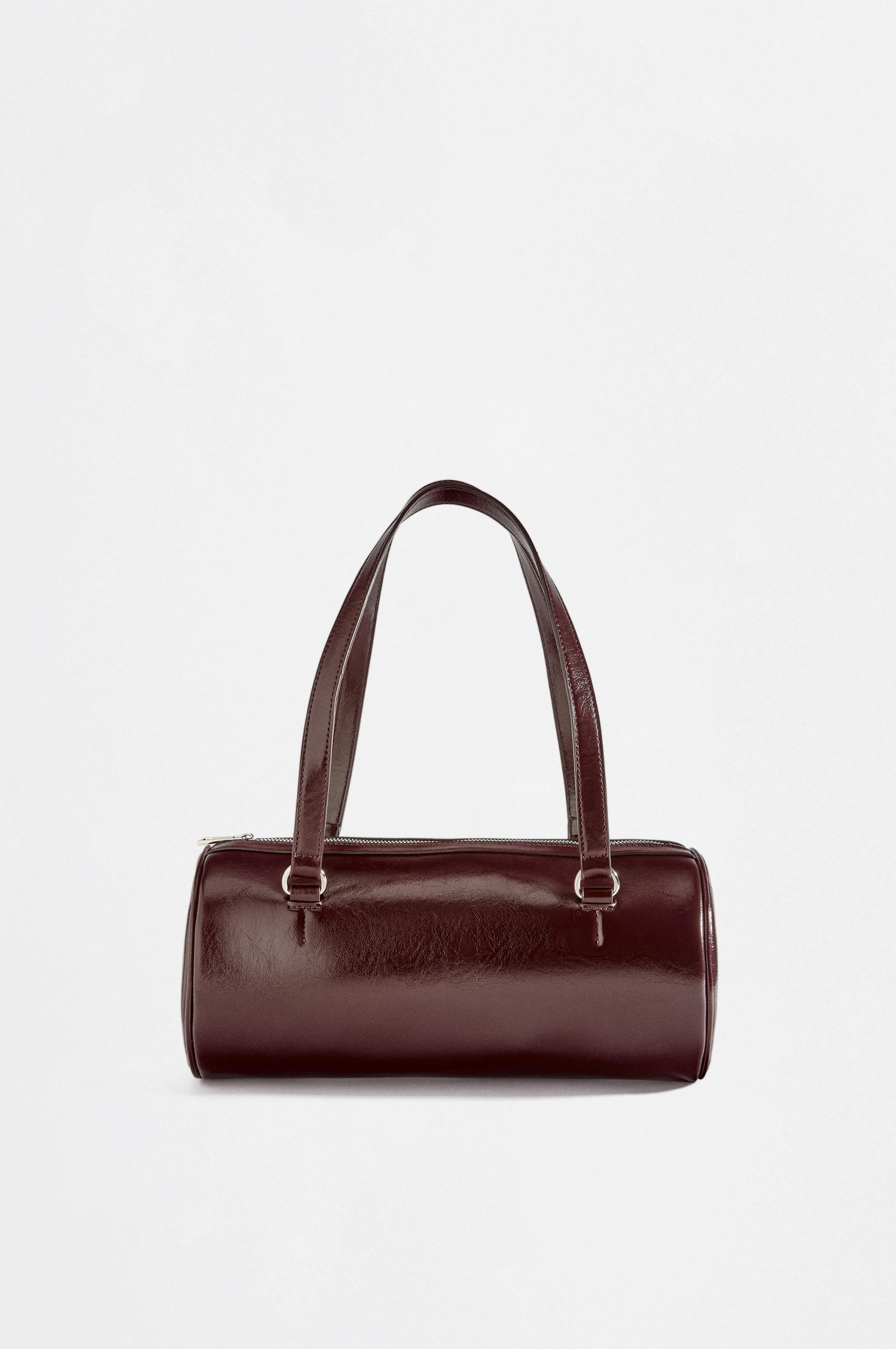 Barrel shoulder bag — BURGUNDY