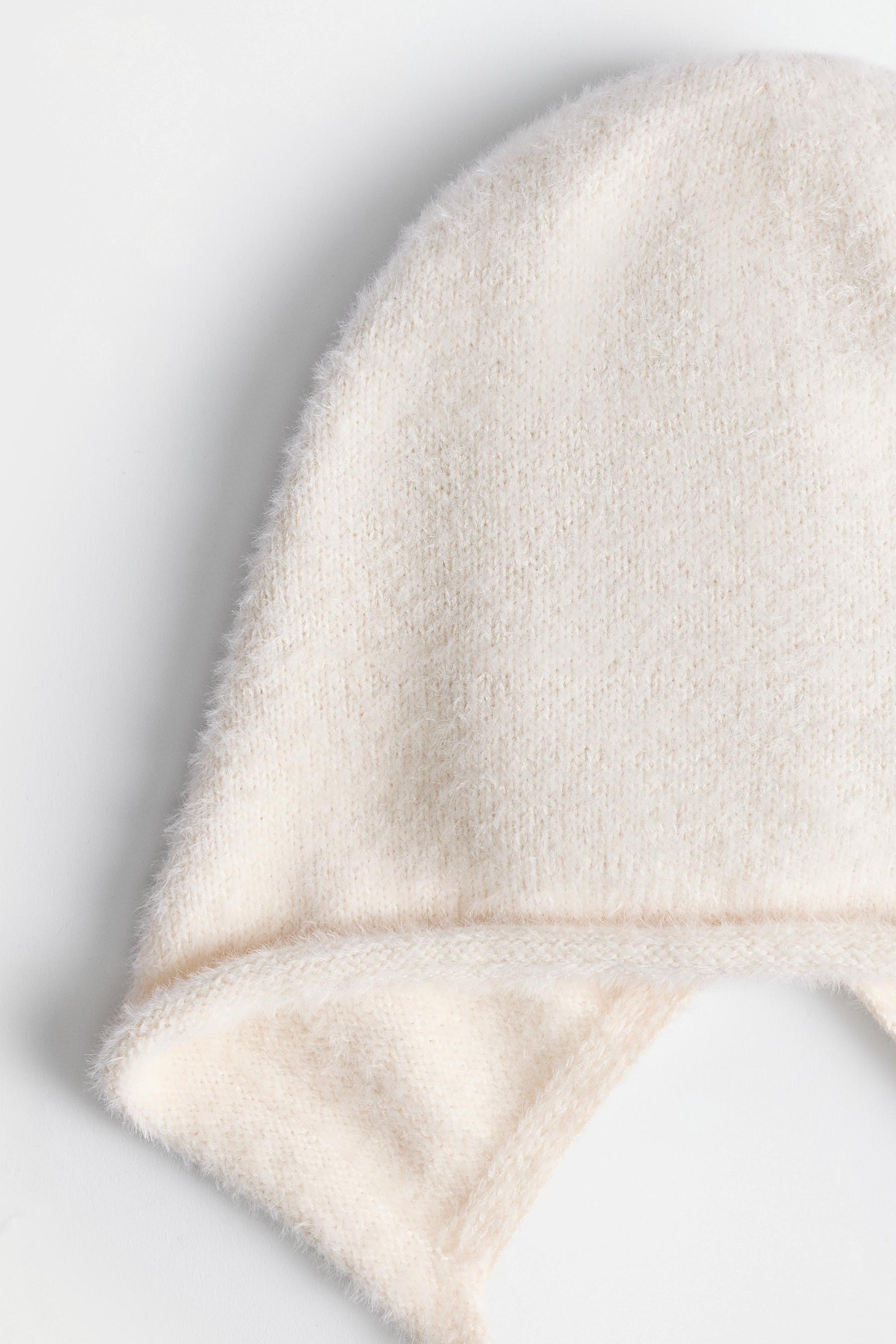 Knit bonnet — ECRU