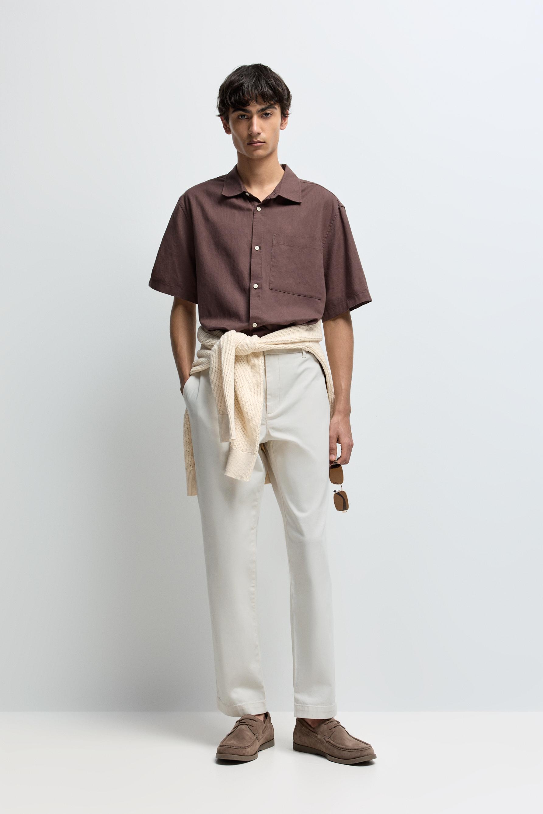 Slim fit chino trousers — OFF WHITE