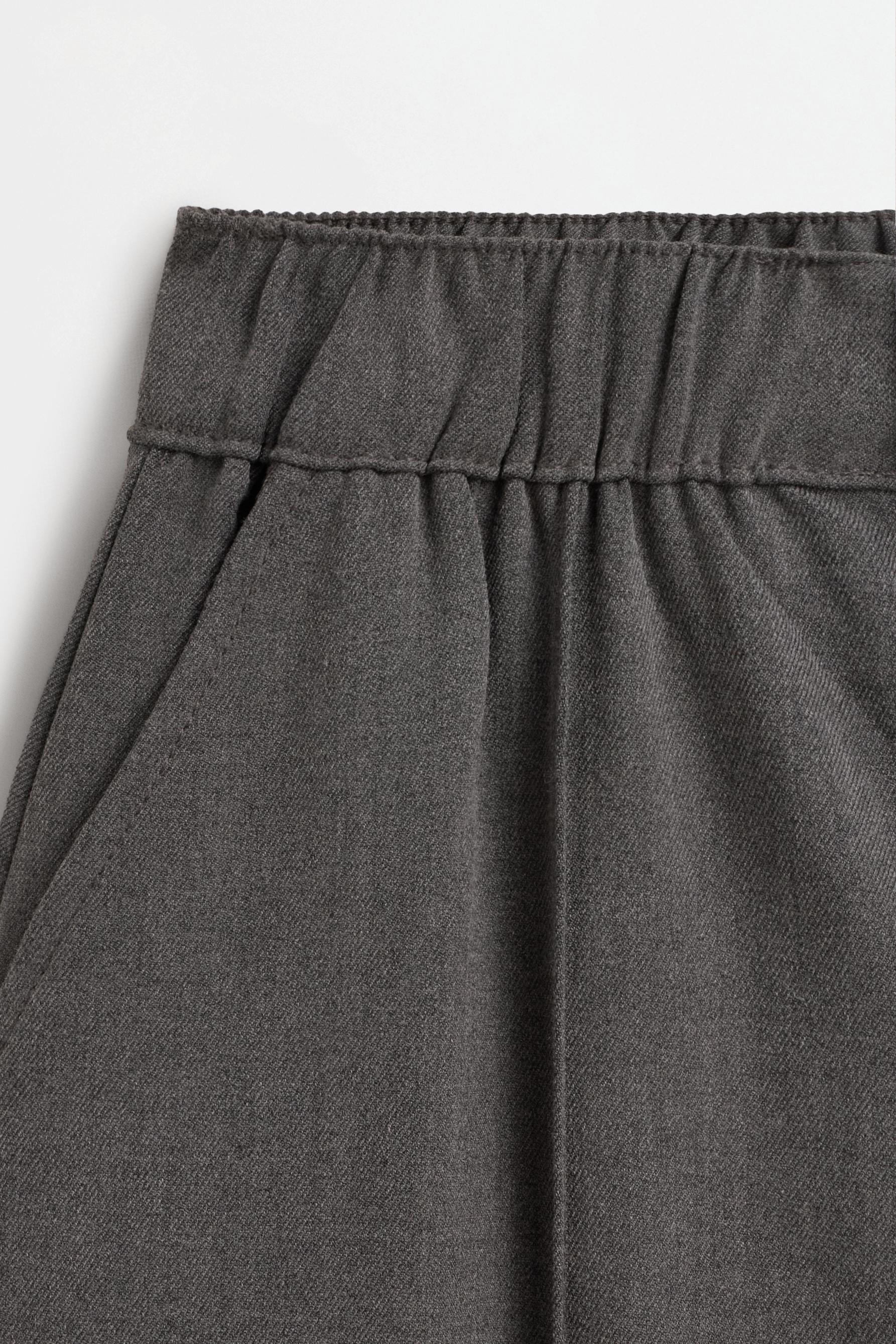 Pleated trousers — DARK GREY MARL