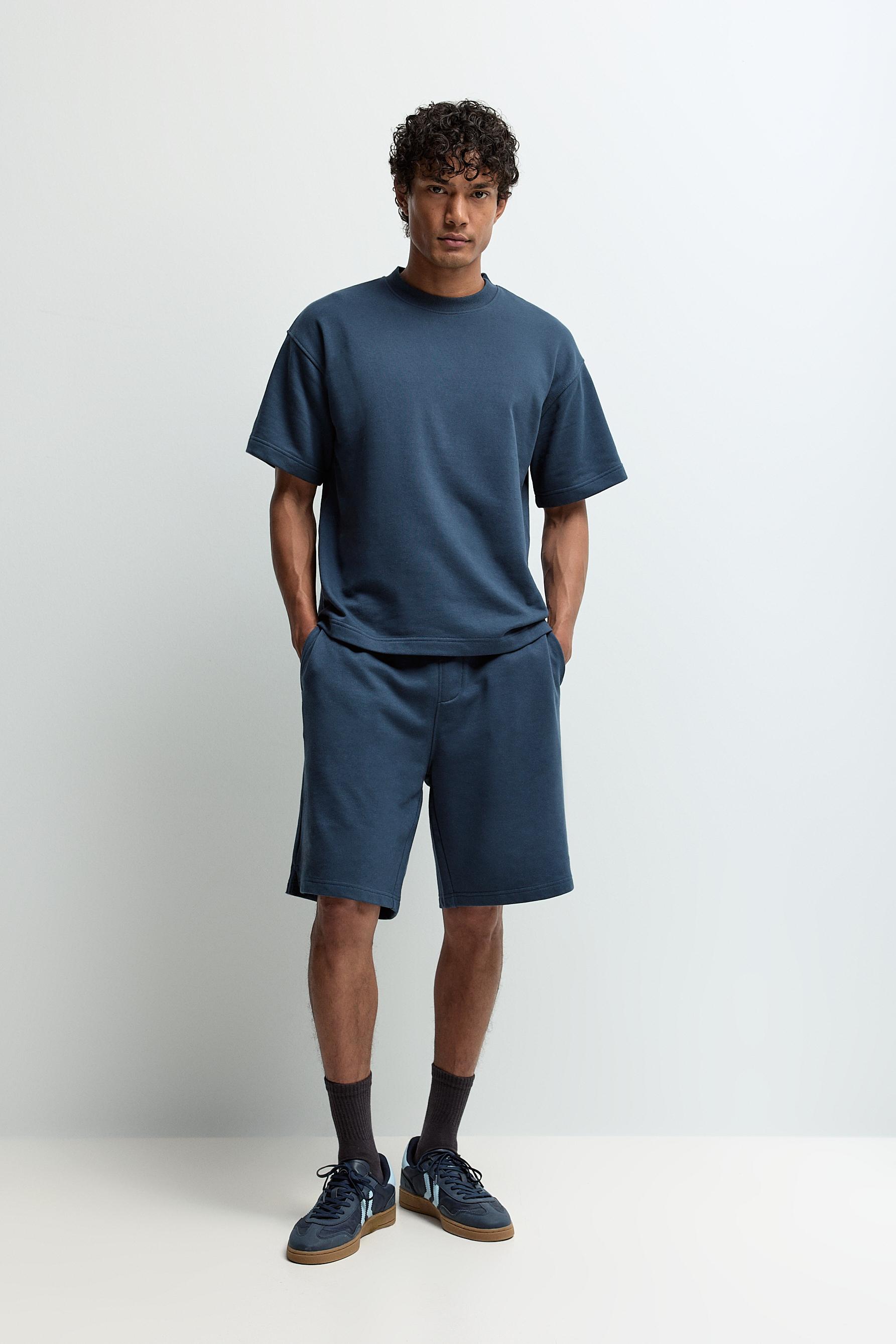Short sleeve sweatshirt — DARK BLUE