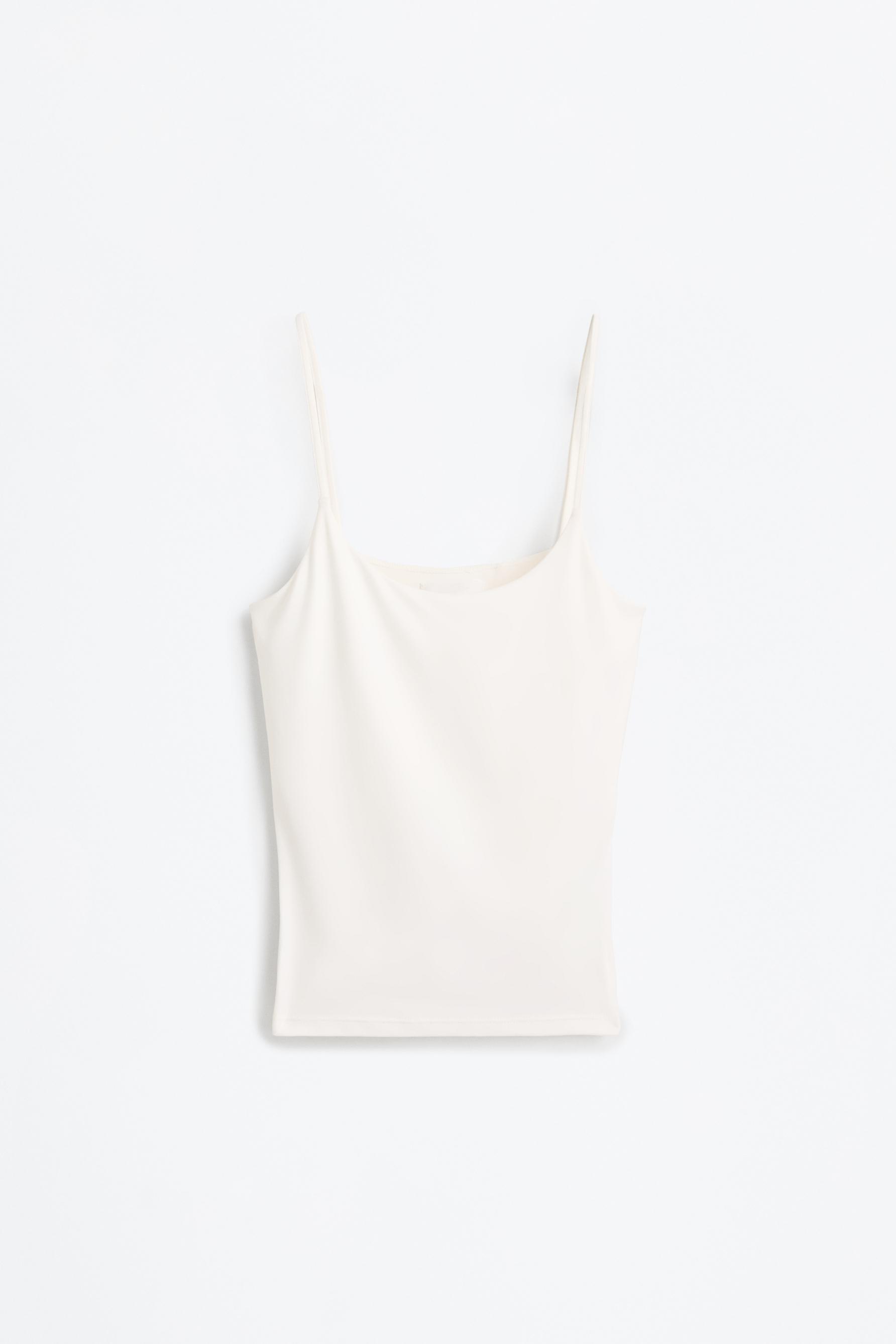 Polyamide Strappy Top — WHITE