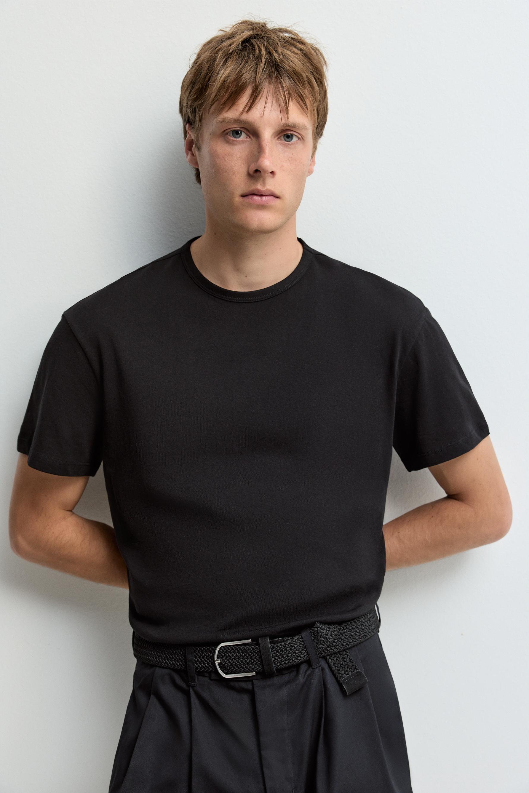 Texture T-shirt — BLACK