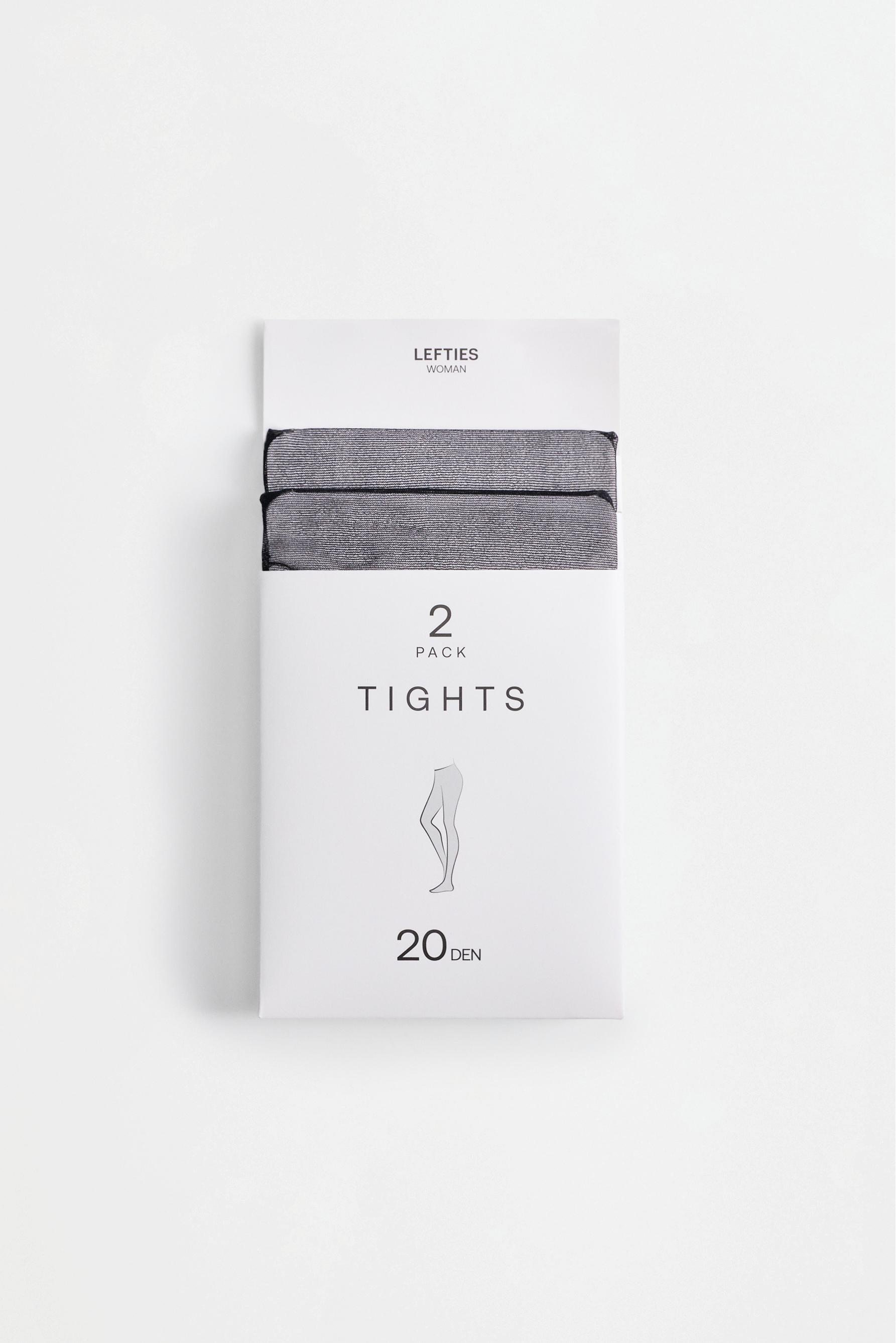 Basic 20 denier tights (2-pack) — BLACK