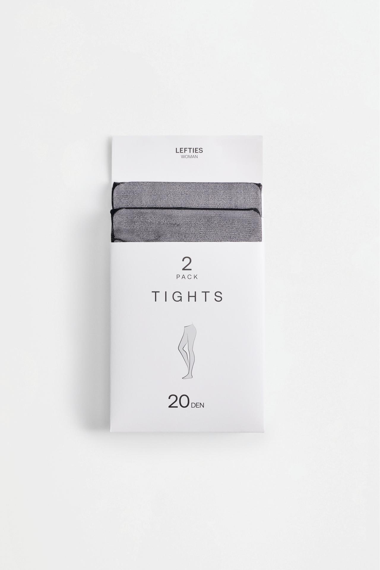 Basic 20 denier tights (2-pack) — BLACK
