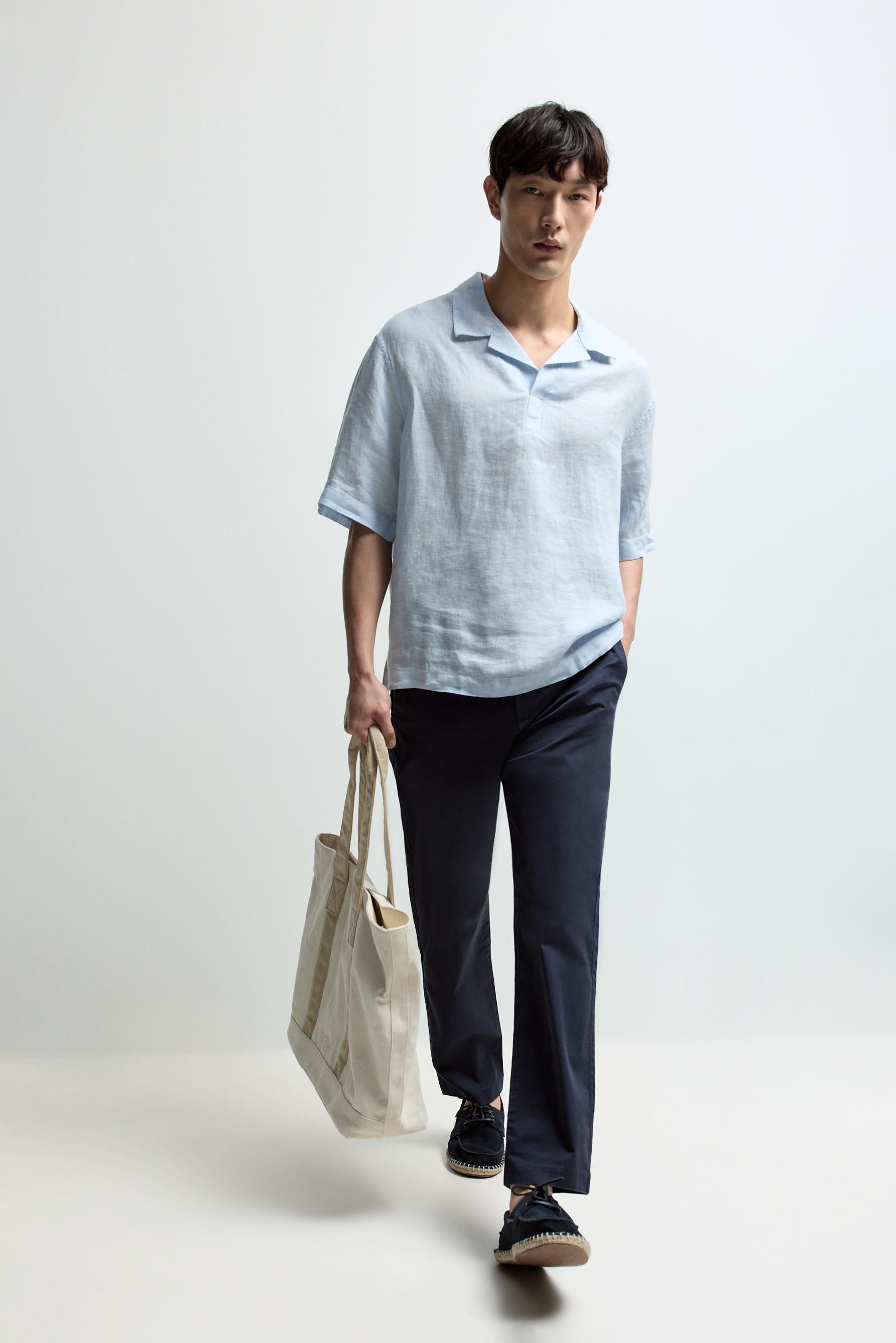 Slim fit chino trousers — NAVY