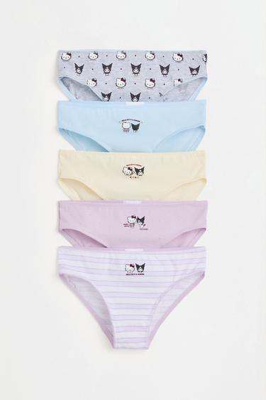 Hello Kitty ©SANRIO briefs (5-pack) — LILAC/WHITE 1
