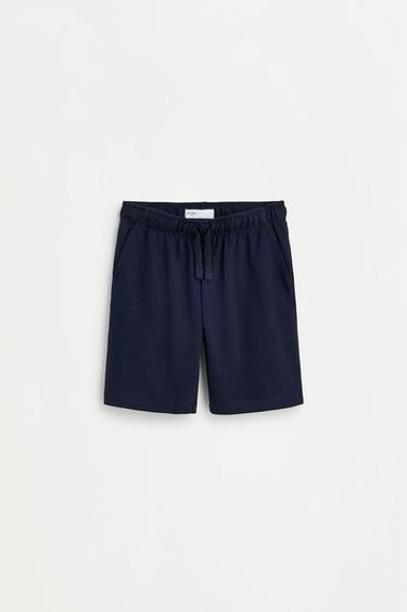Jogger plush Bermuda shorts — NAVY 1
