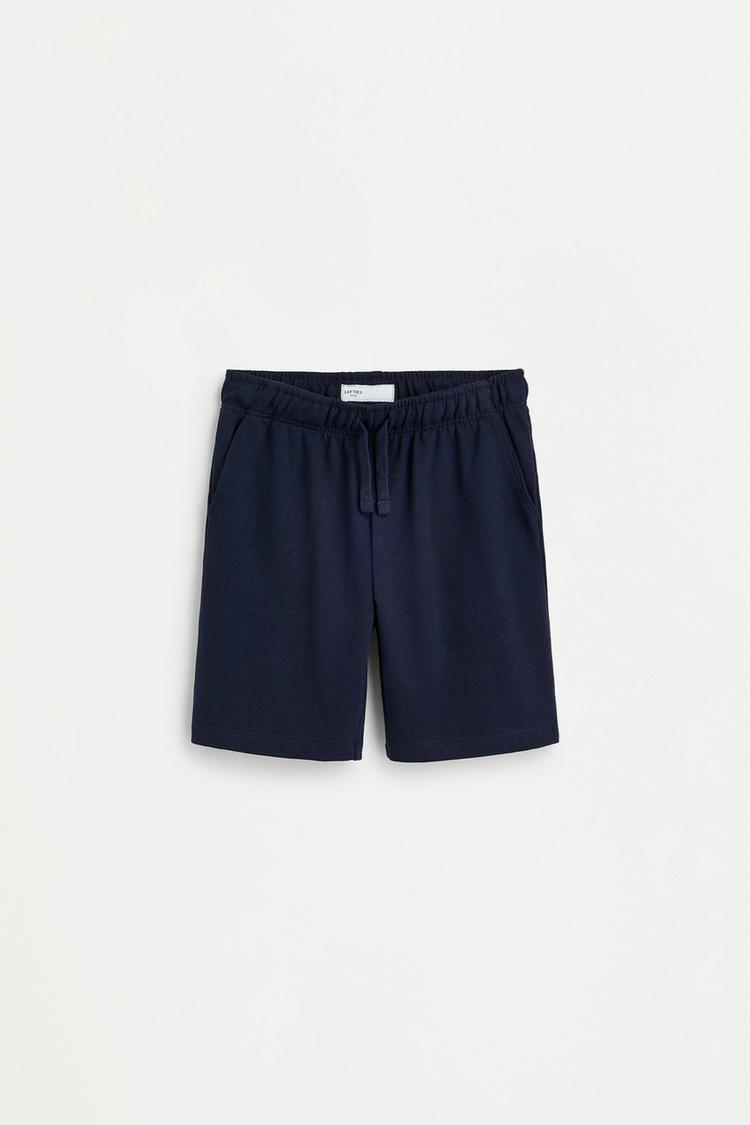 Jogger plush Bermuda shorts — NAVY