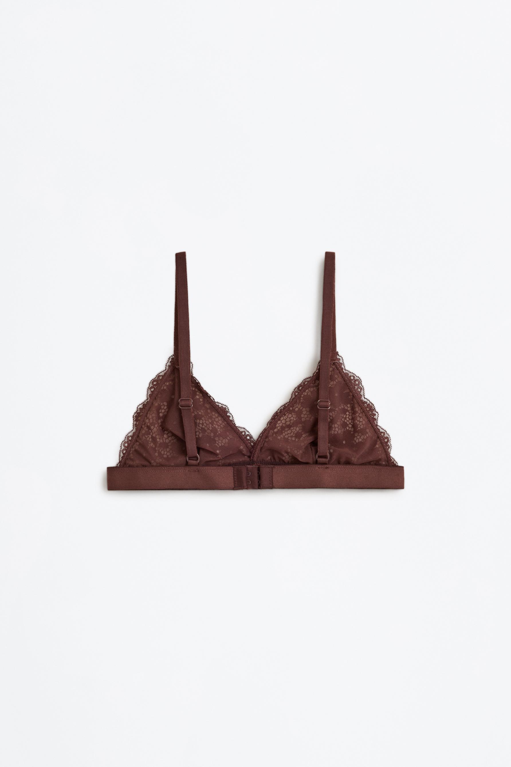 Lace bralette — CHOCOLATE