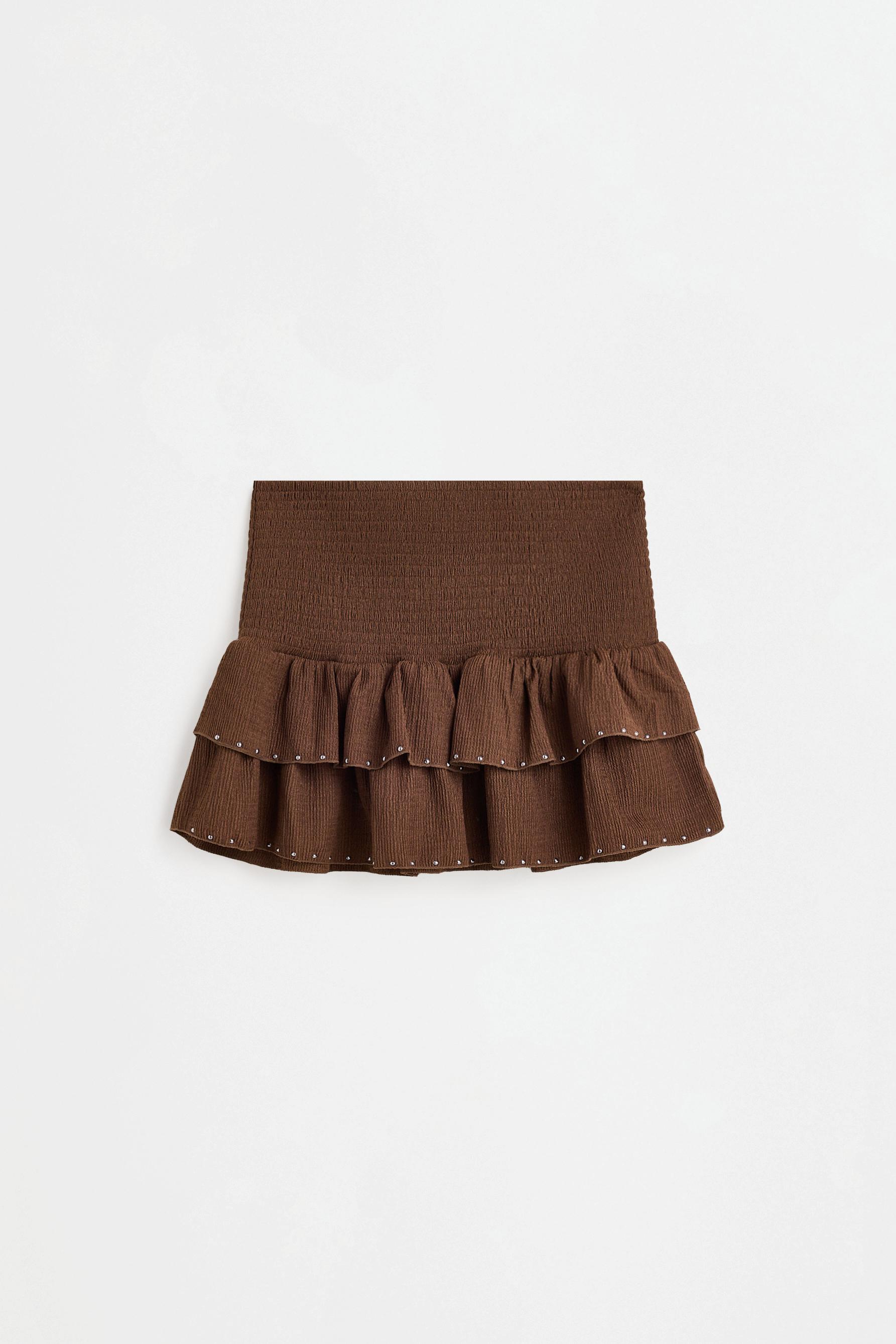 Studded skirt — CHOCOLATE