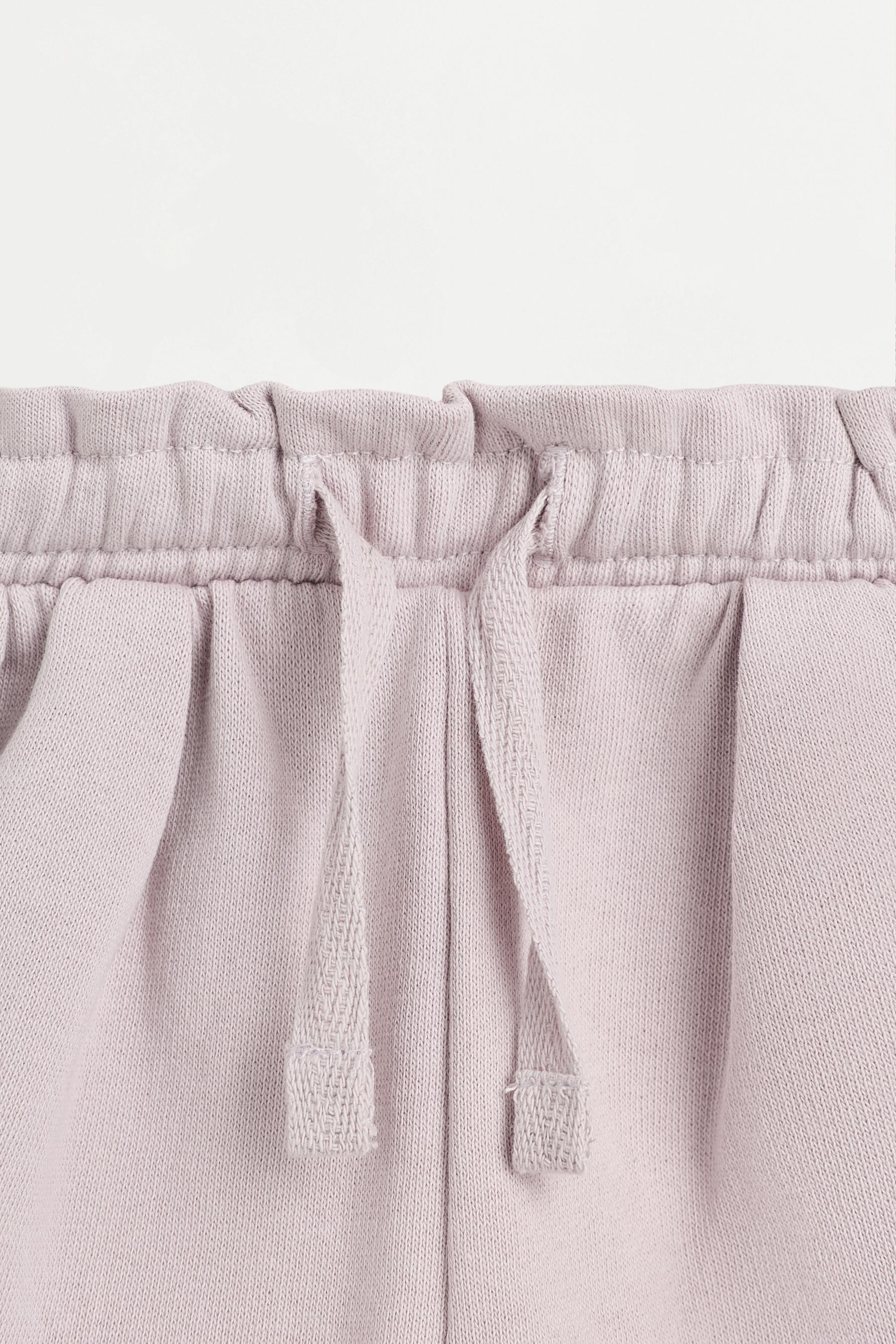 Heart print Bermuda shorts — PALE MAUVE