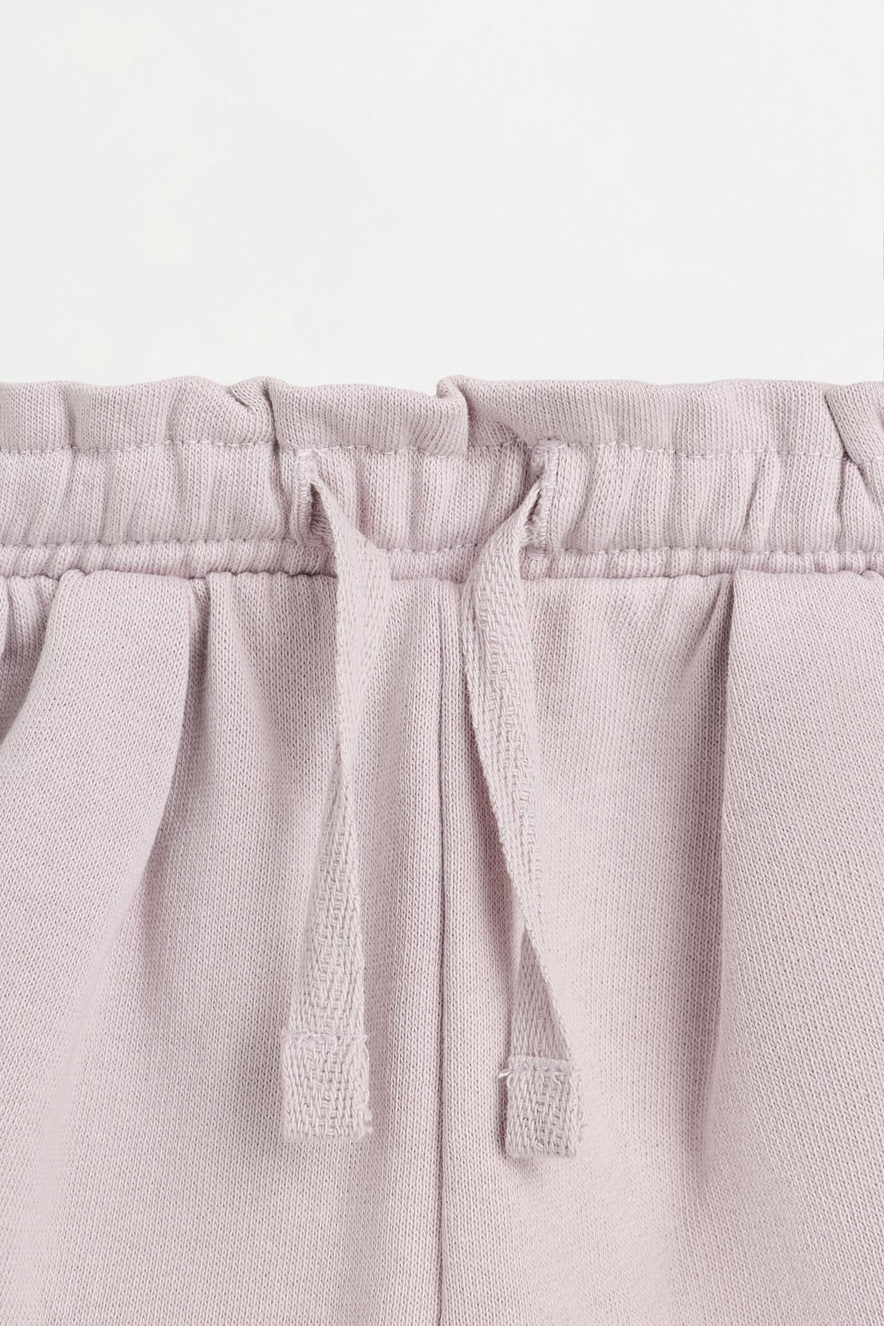 Heart print Bermuda shorts — PALE MAUVE