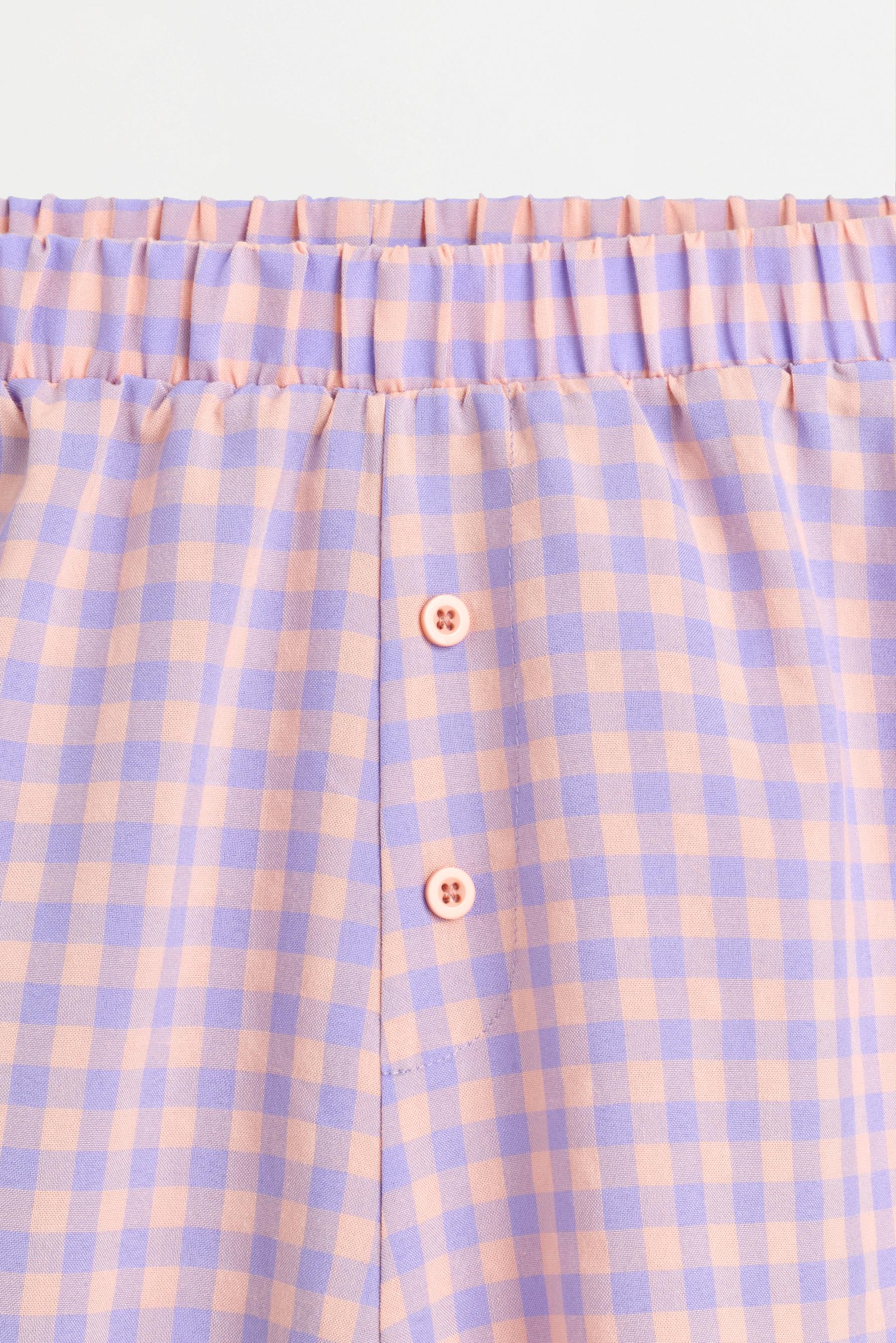 Gingham boxer shorts — LILAC PINK