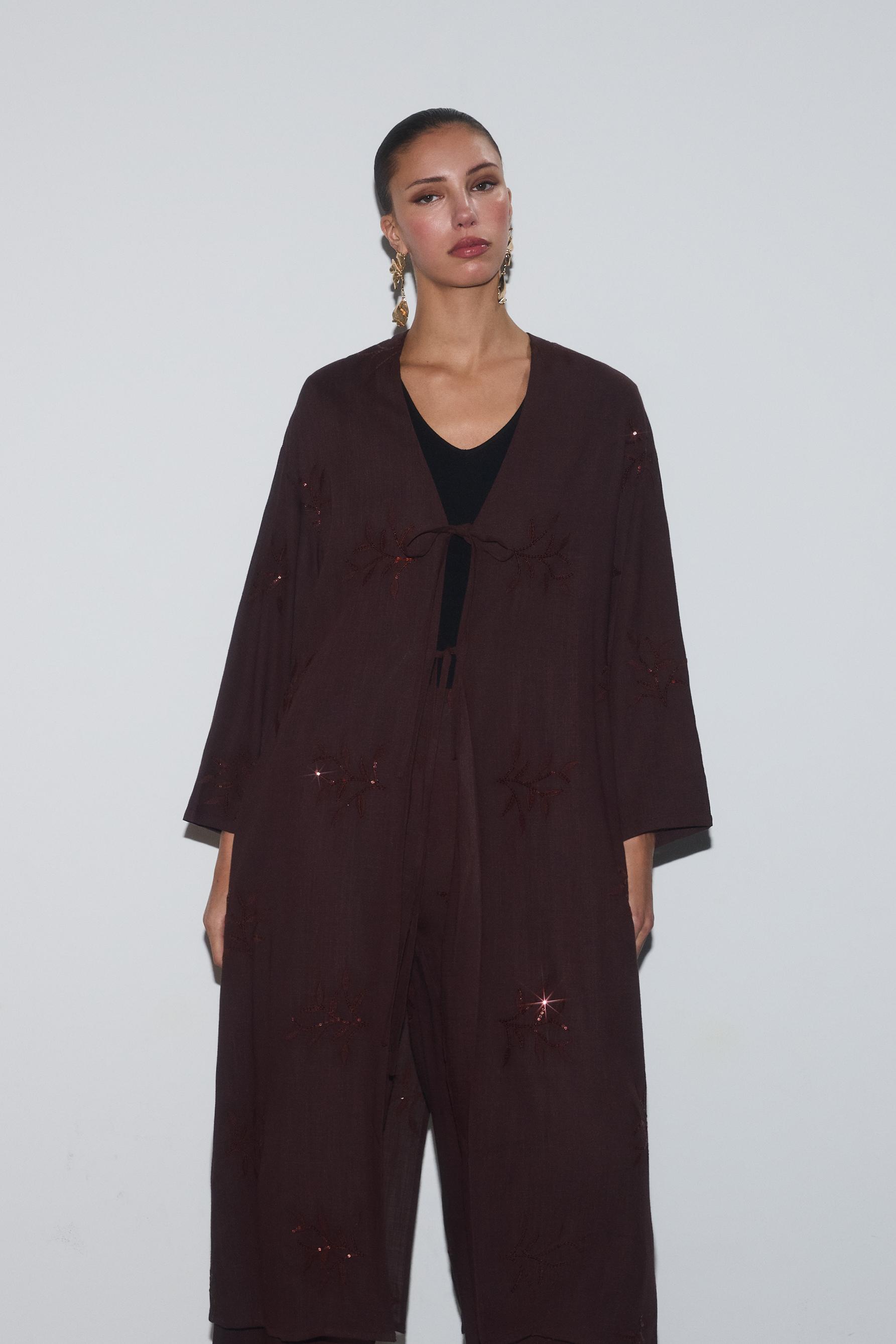 Kimono largo bordados